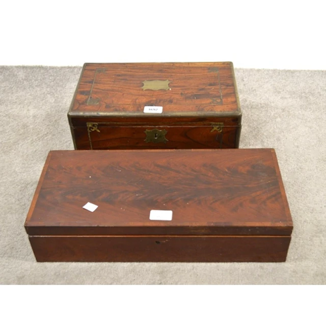 Two 19th Century writing slopes, for restoration