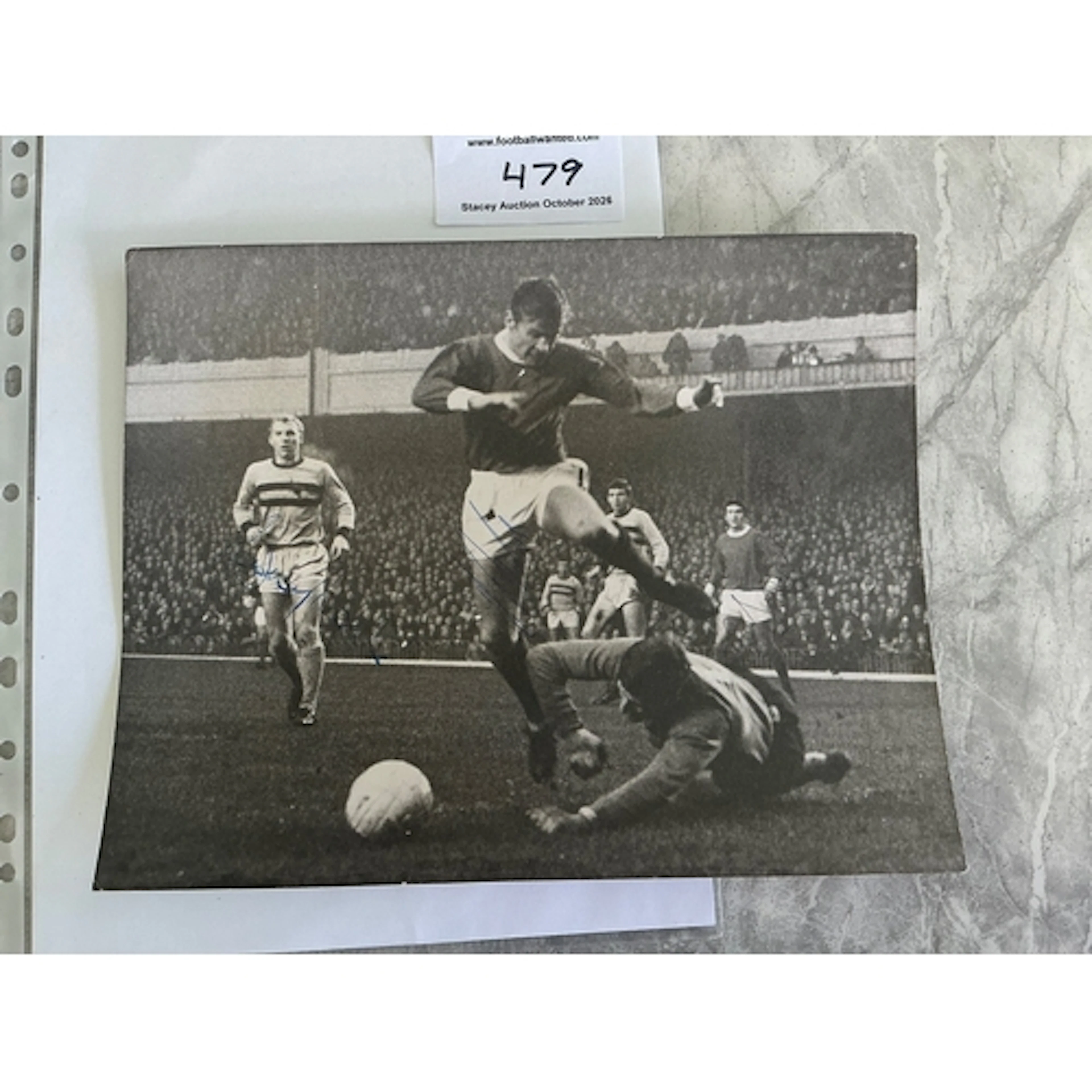 Bobby Moore West Ham Signed Press Photo: 10 x 8 black and wh...