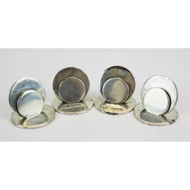 Two pairs of Edward VII silver menu holders, various makers ...