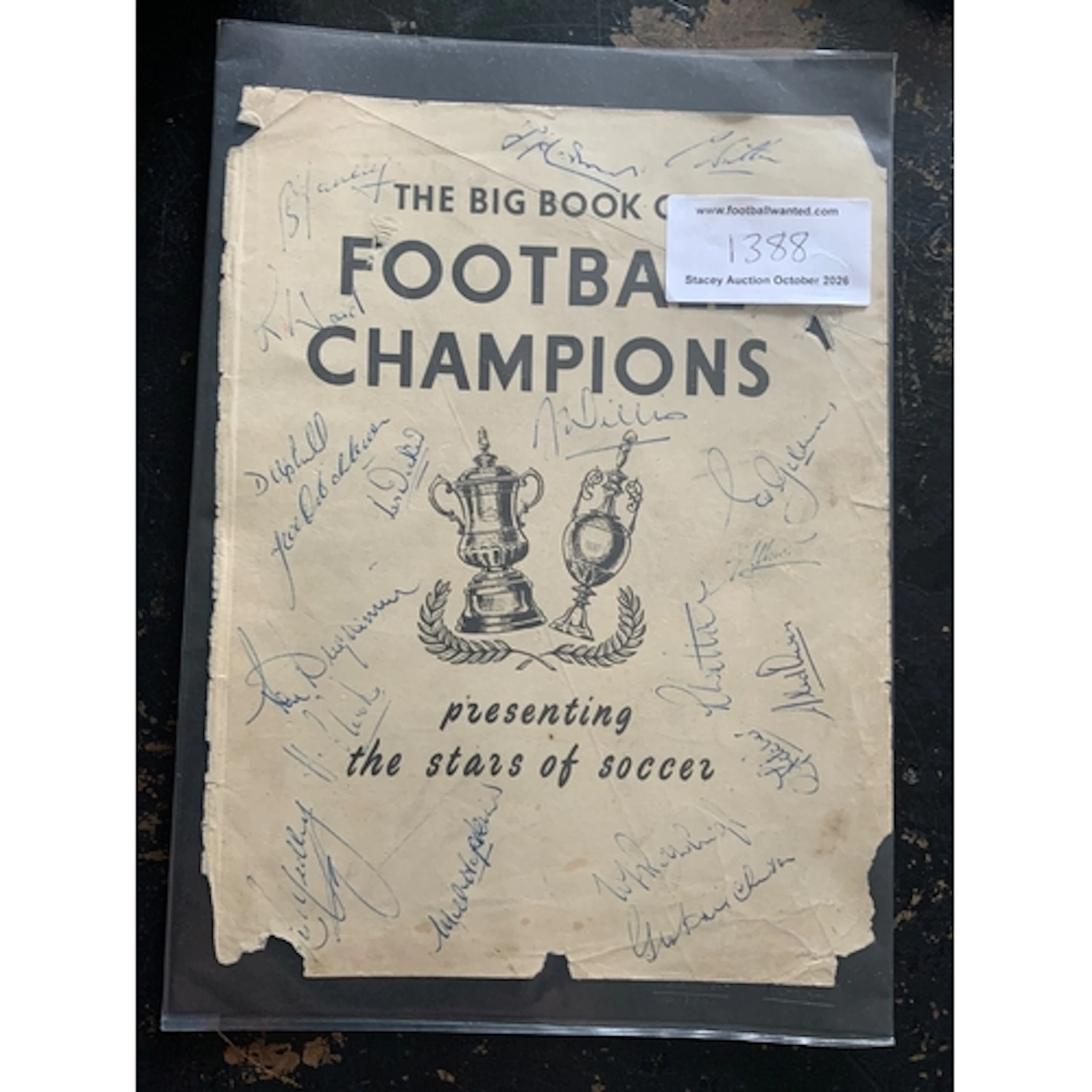 Tottenham Signed Football Page: Includes Duquemin Clarke War...