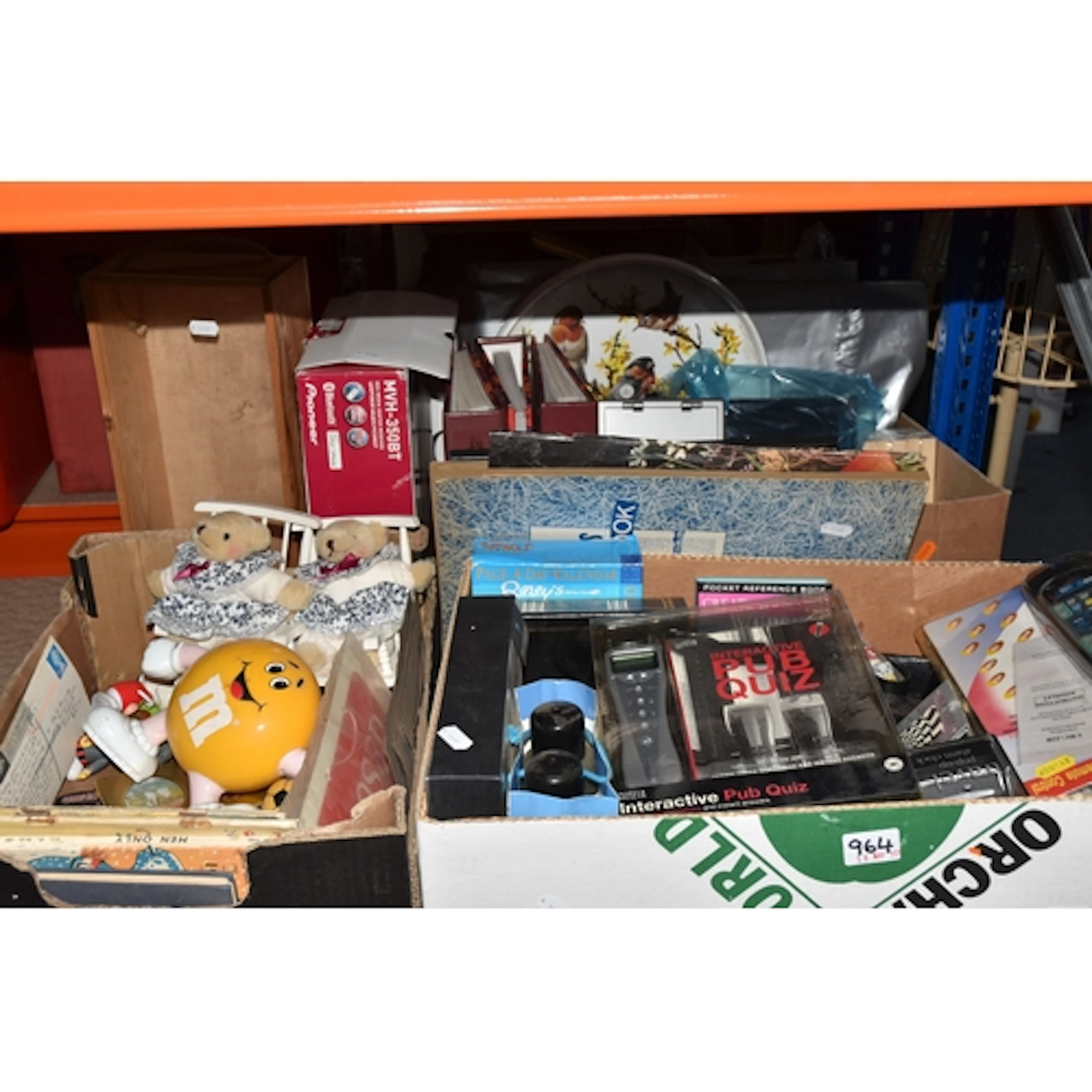 THREE BOXES AND LOOSE MISCELLANEOUS ITEMS, to include two 19...