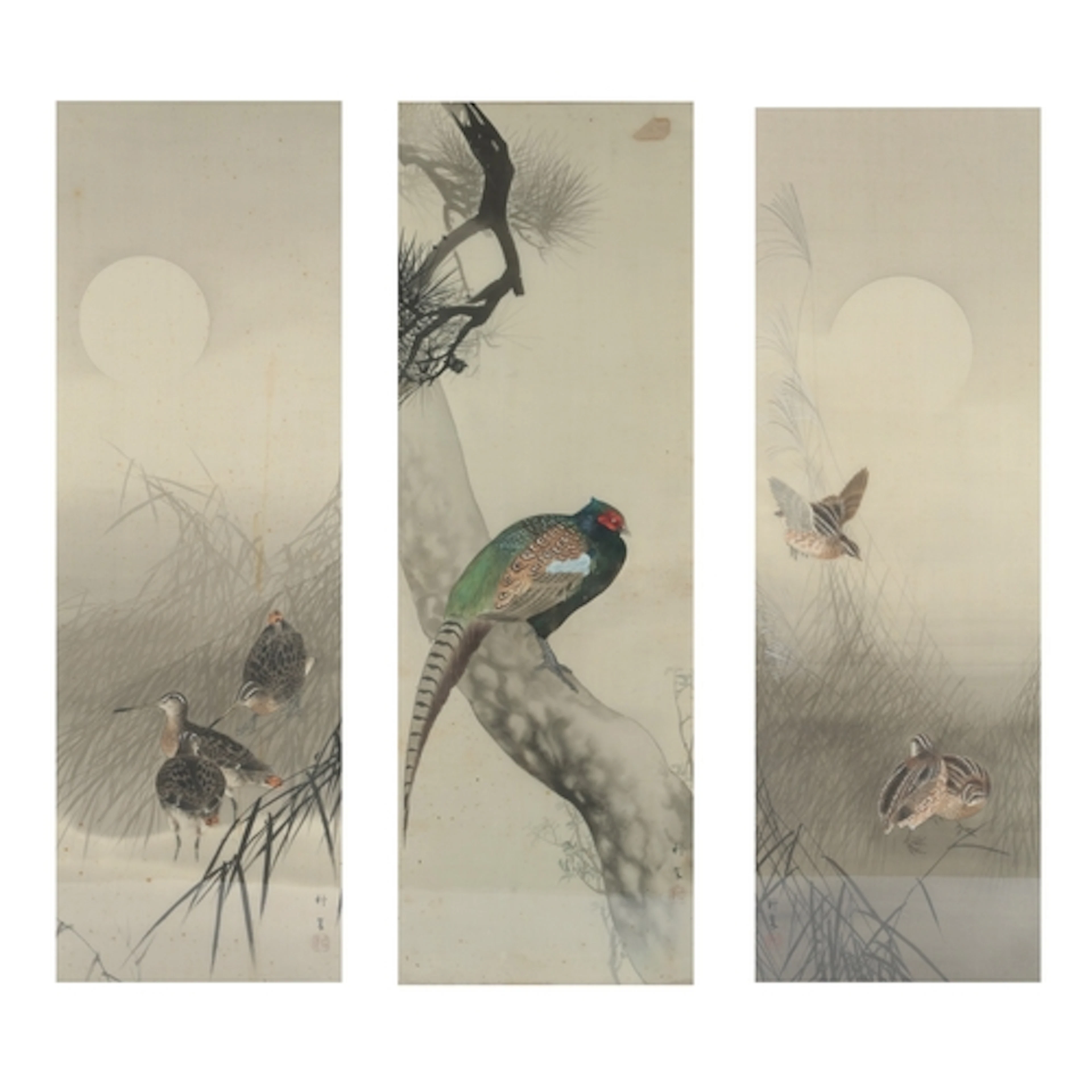 Japanese School (Meiji period, 1868-1912) Quail, Snipe and ...
