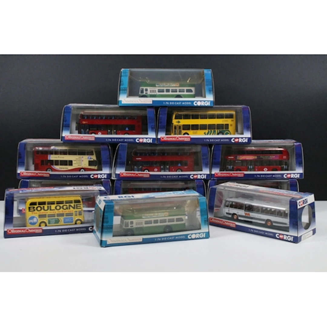 12 Boxed / cased Corgi Original Omnibus Limited Edition diec...