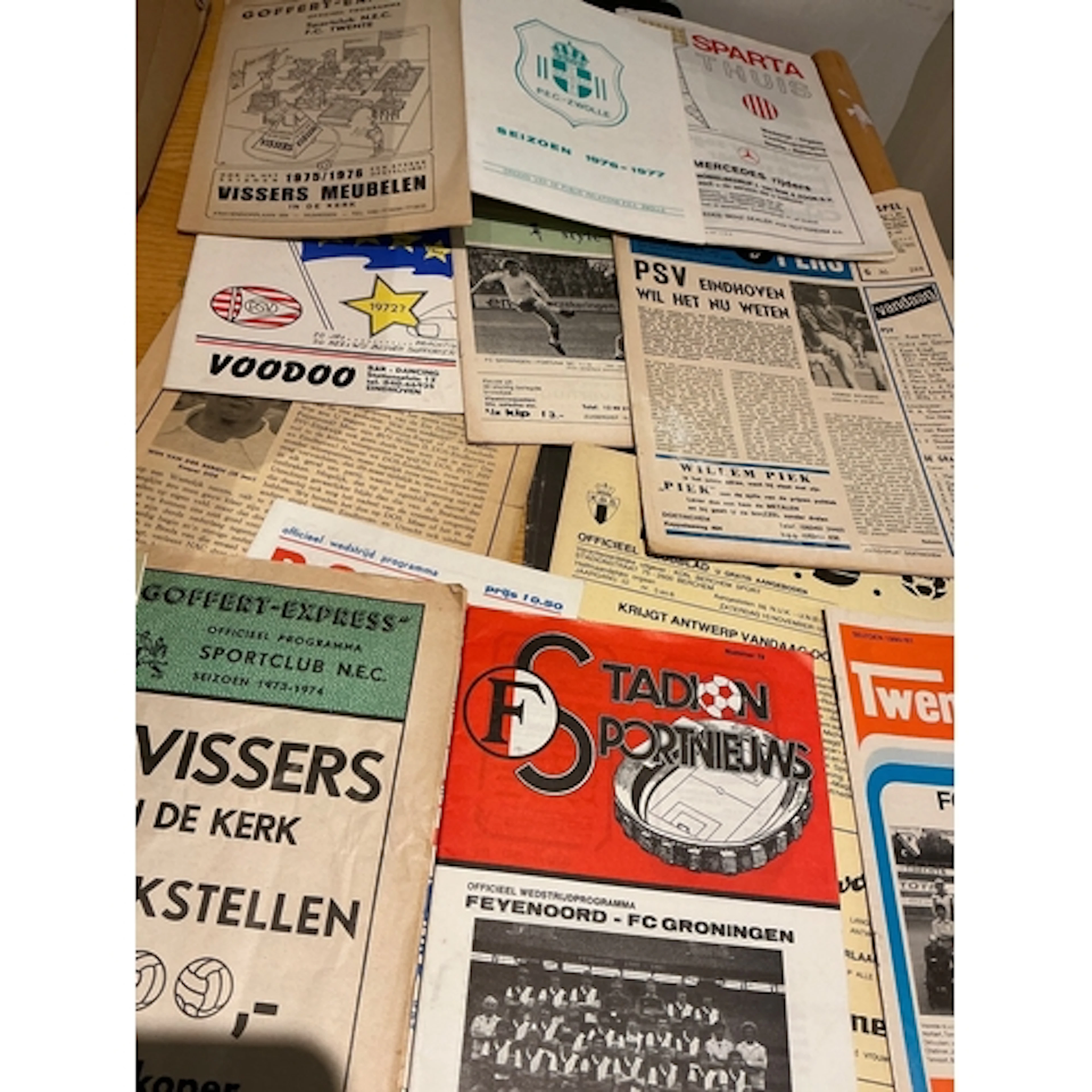 Holland + Belgium Club Football Programmes: Domestic program...