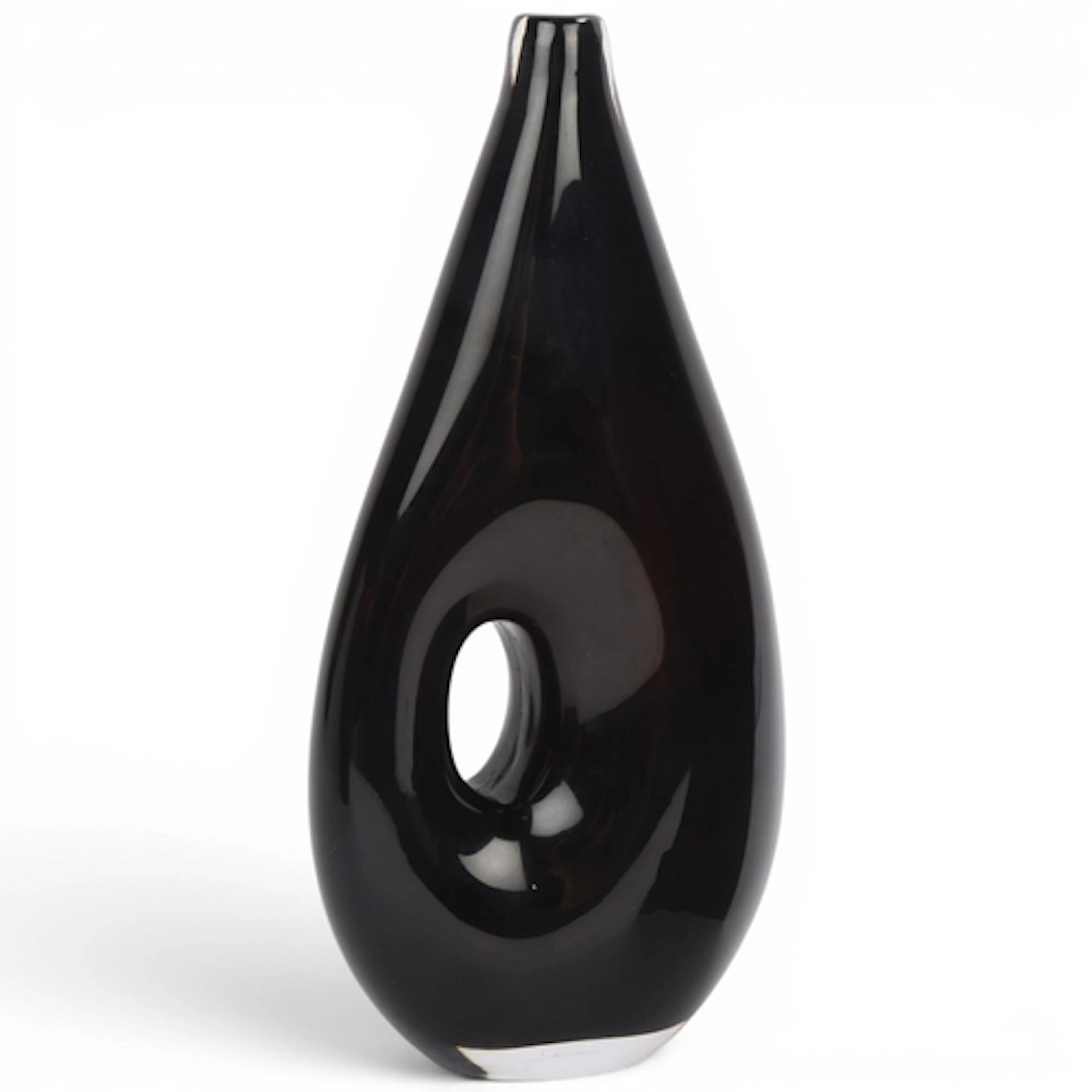 VICKE LINDSTRAND for Kosta (Sweden), a vase pierced with a h...