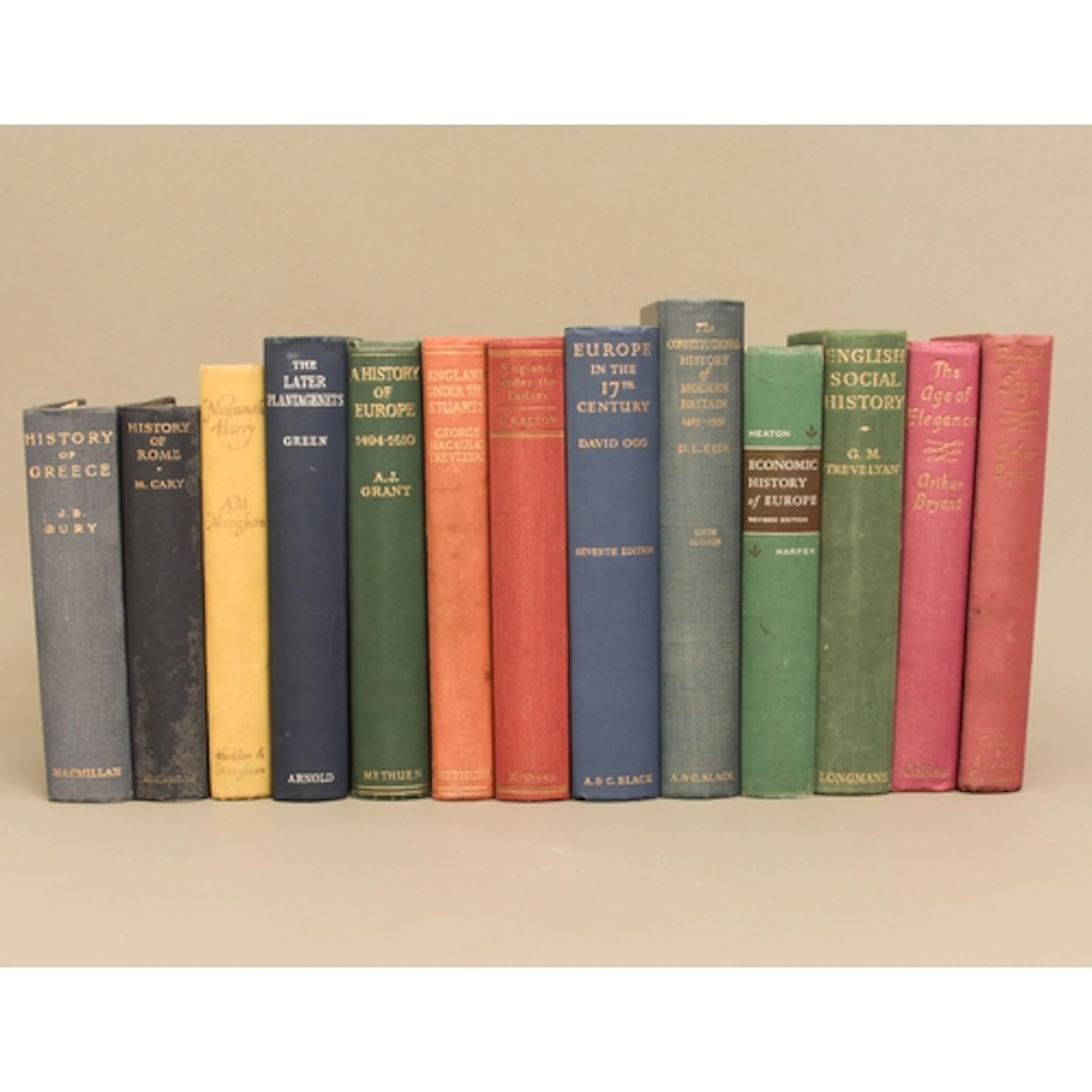 Thirteen volumes on Ancient and Modern History to include: G...
