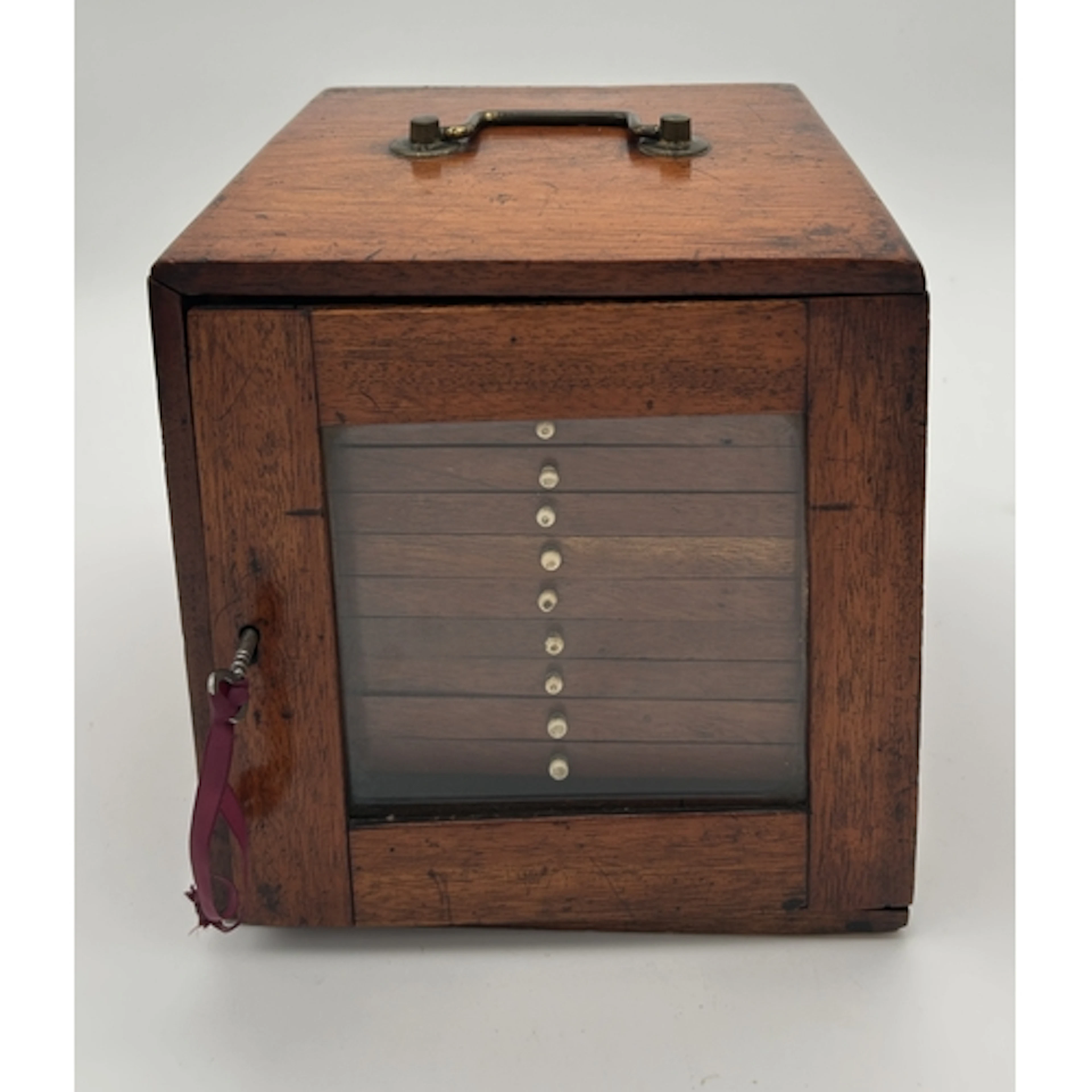 A COLLECTORS CABINET HOLDING A LARGE COLLECTION OF ROMAN COI...