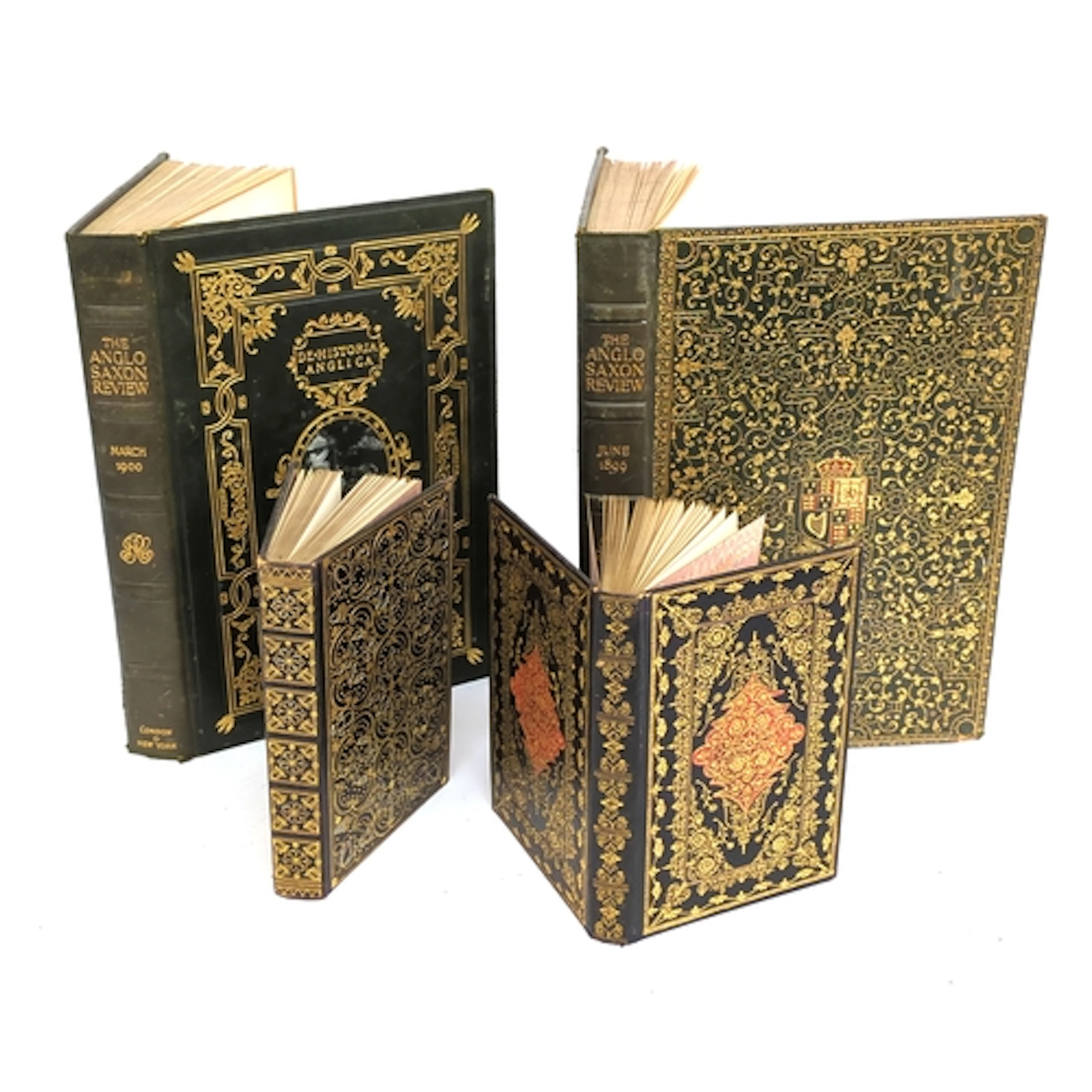 FINE BINDINGS. Bookplates for Henry Lloyd GIBBS. Two vols of...