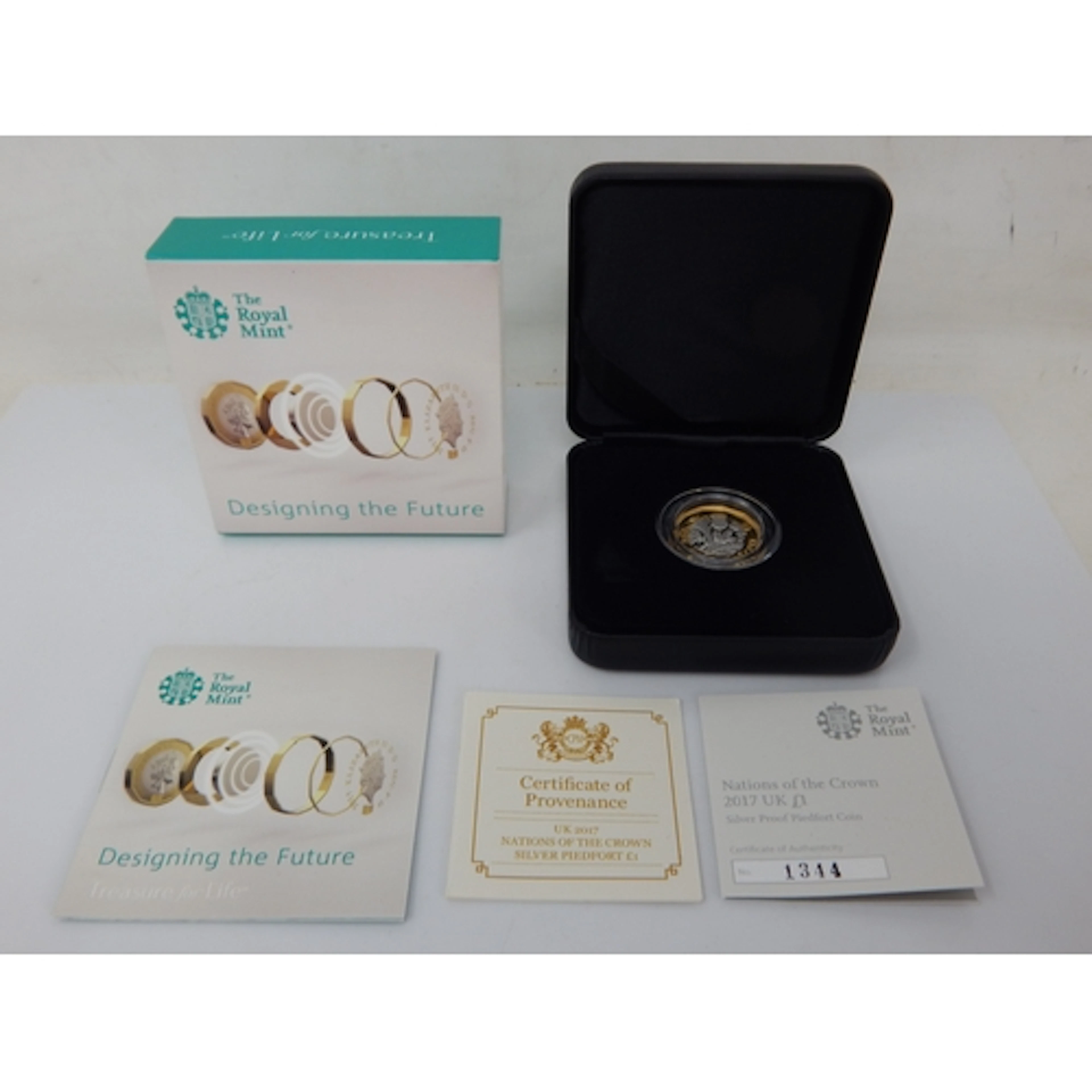 Royal Mint 2017 UK £1 Silver Proof Piedfort Coin "Nations of...