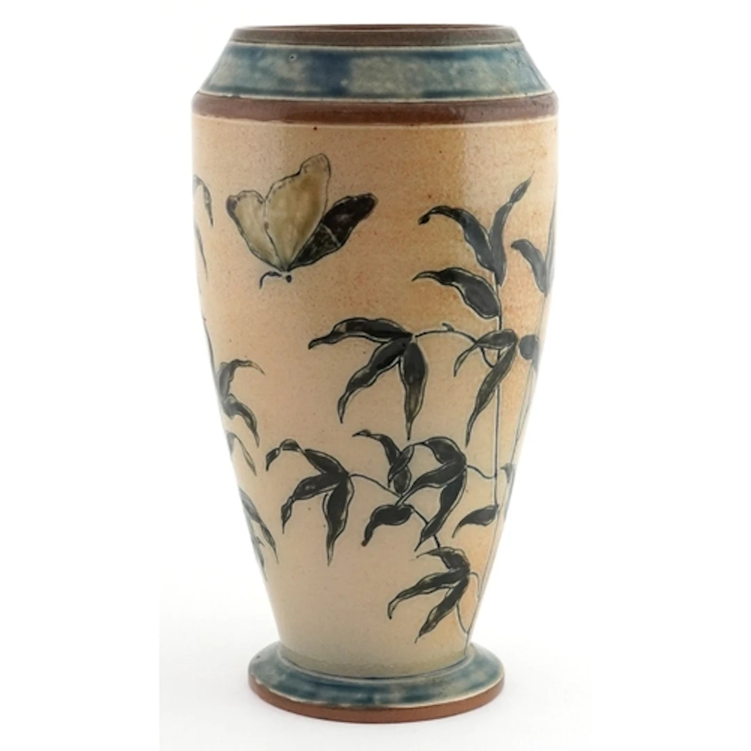 Robert Wallace Martin for Martin Brothers stoneware vase, in...