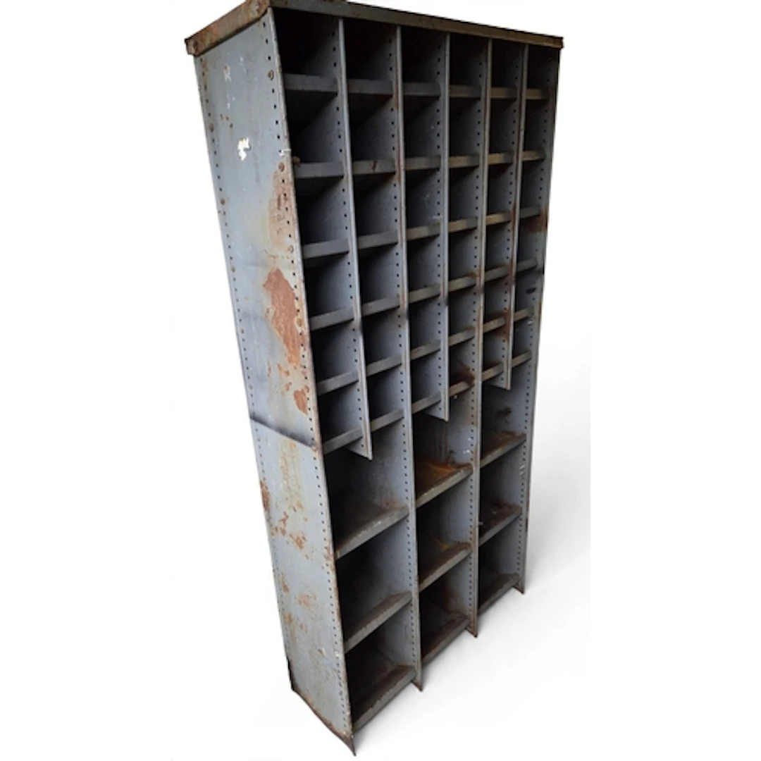 A large set of Steel Shelves.91 x 30 x H 182 cm approx.