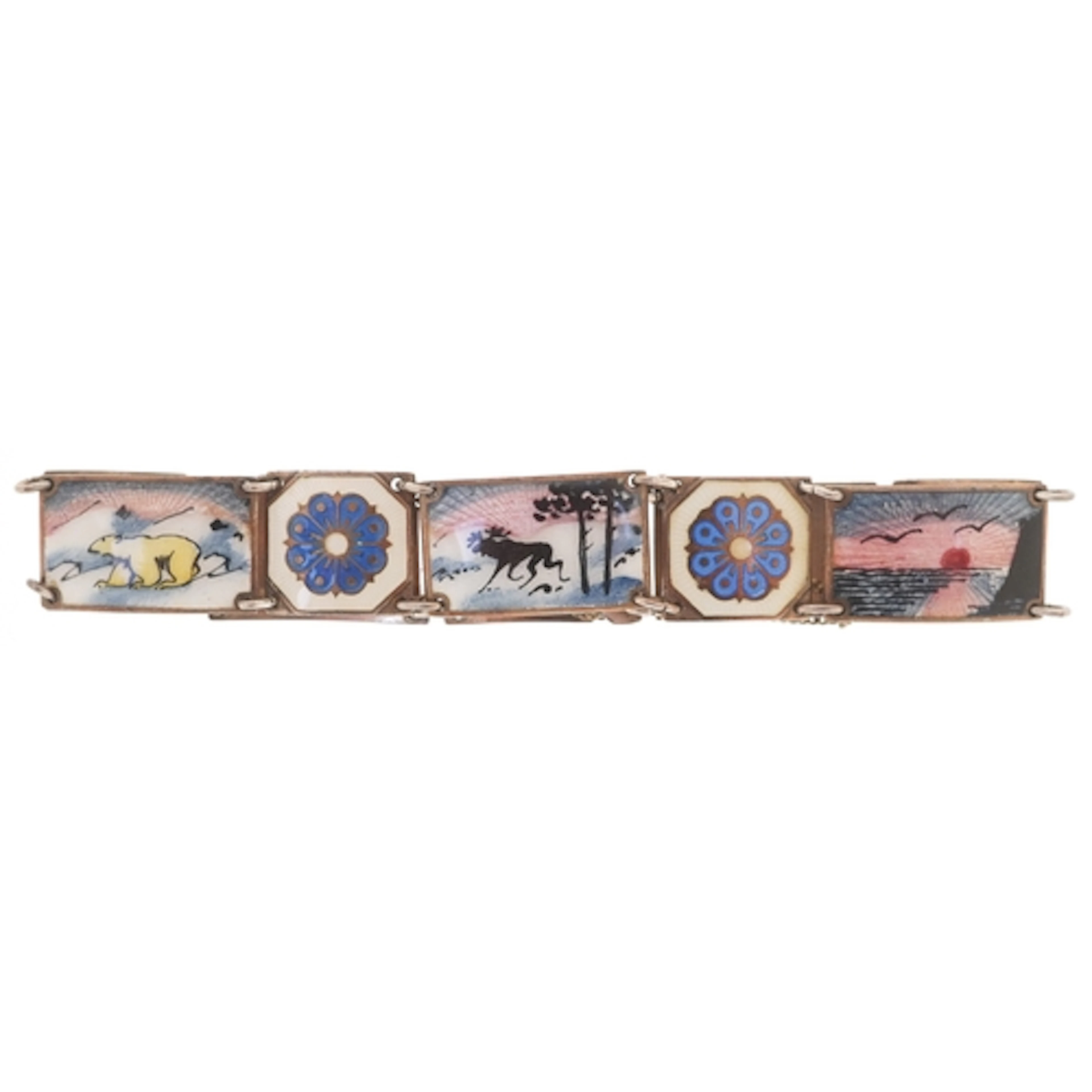 David Andersen, a Norwegian silver and guilloche enamel pane...