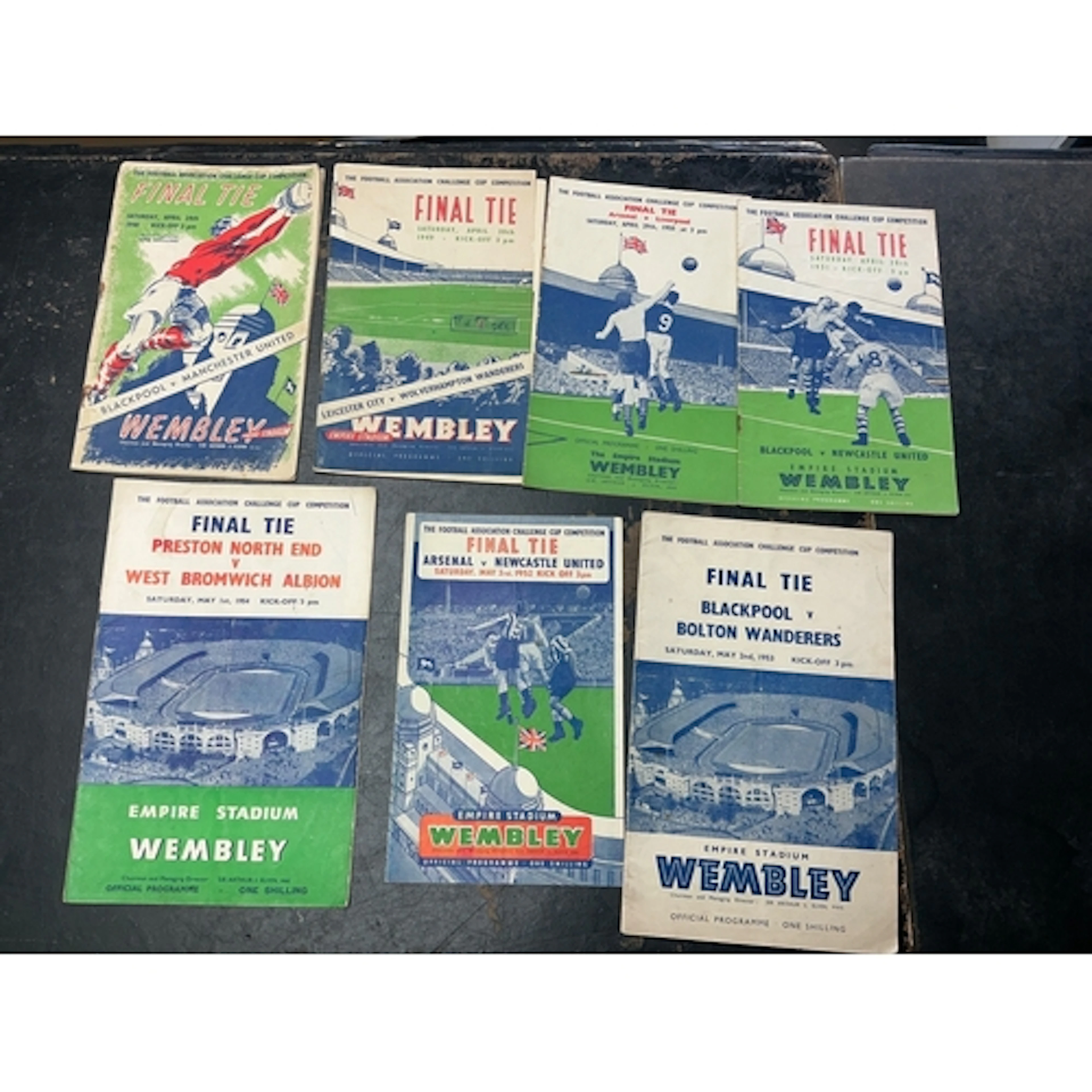 Post War FA Cup Final Football Programme Collection: Conplet...