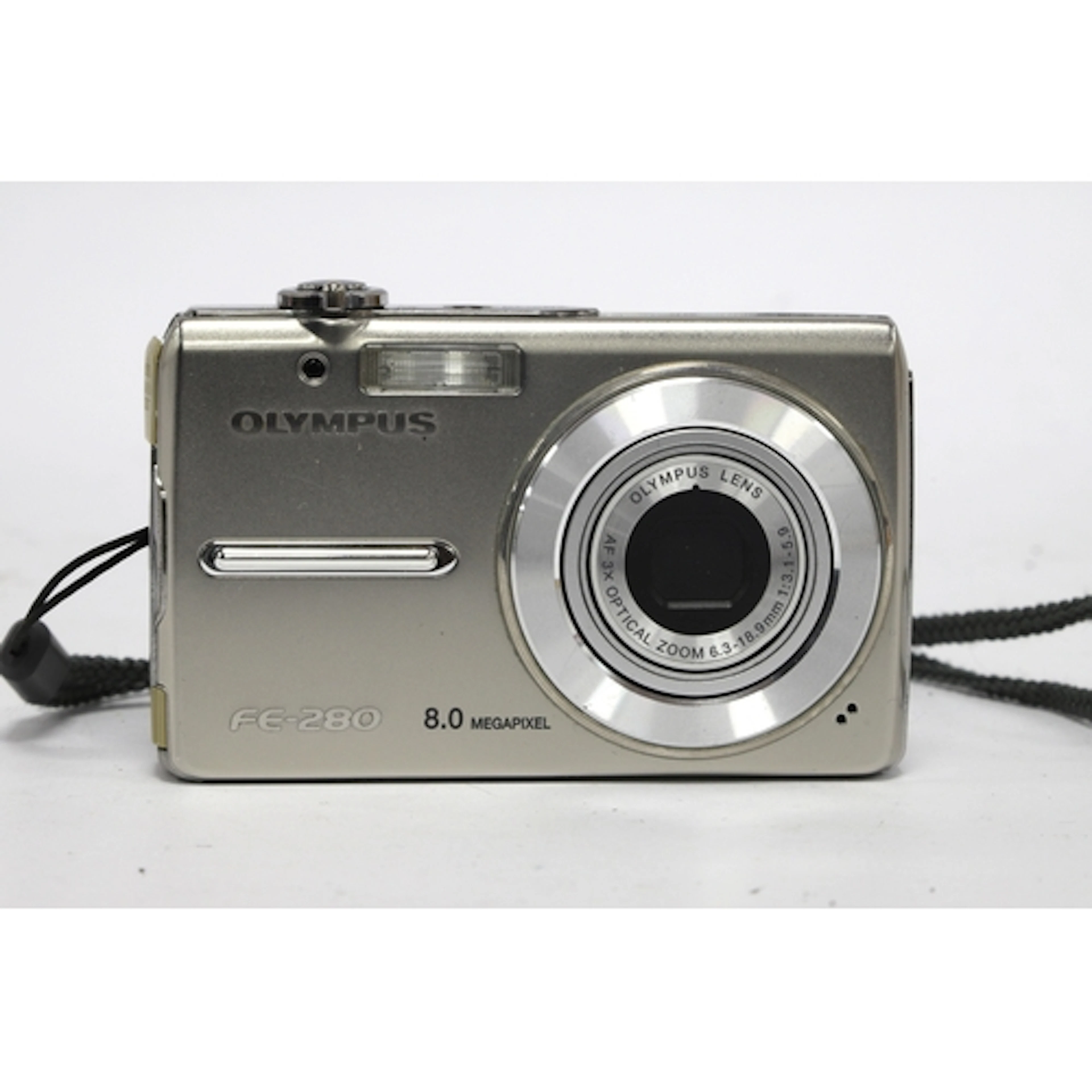 Olympus FE-280 Digital Compact Camera, silver, Untested.