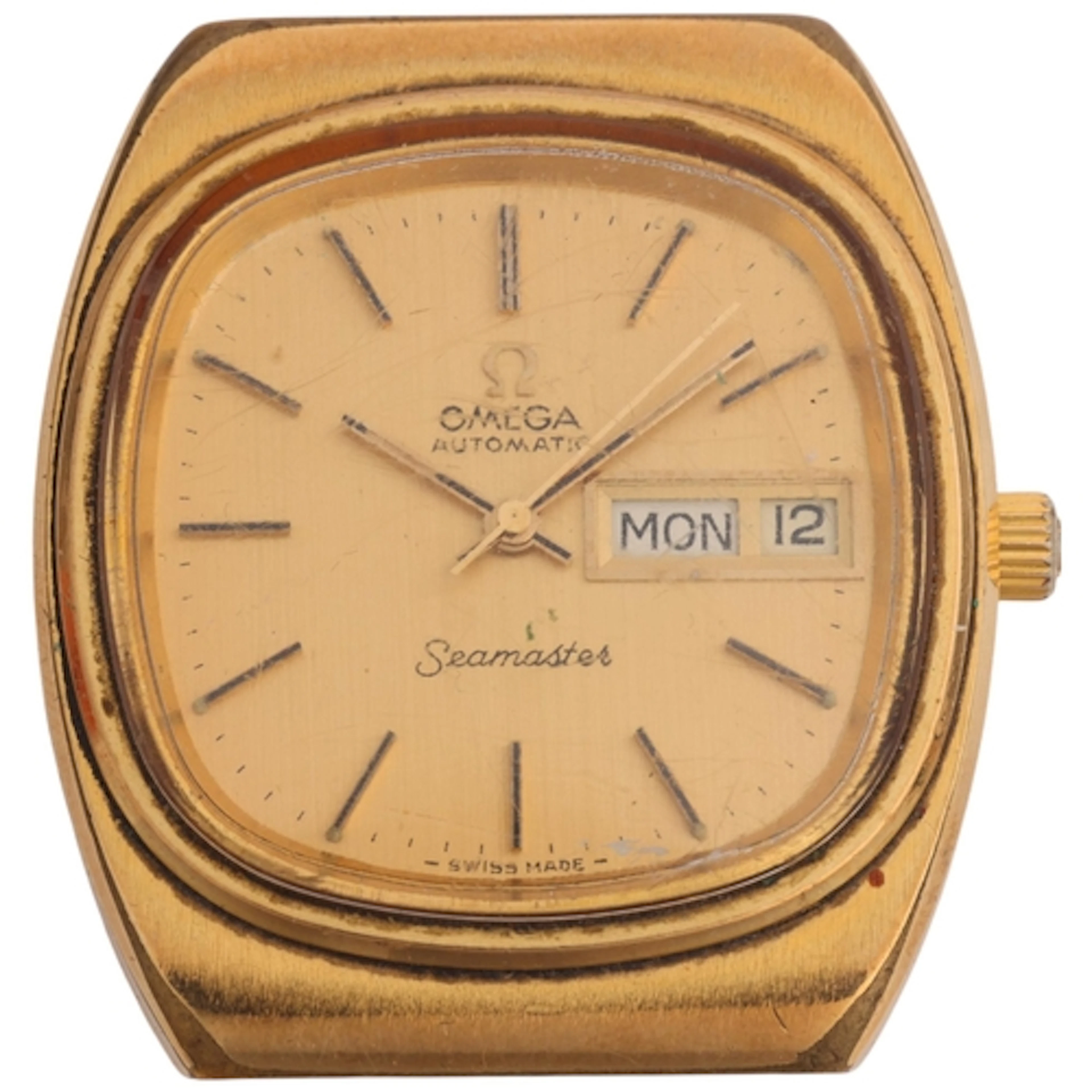 OMEGA - a Vintage gold plated stainless steel Seamaster auto...
