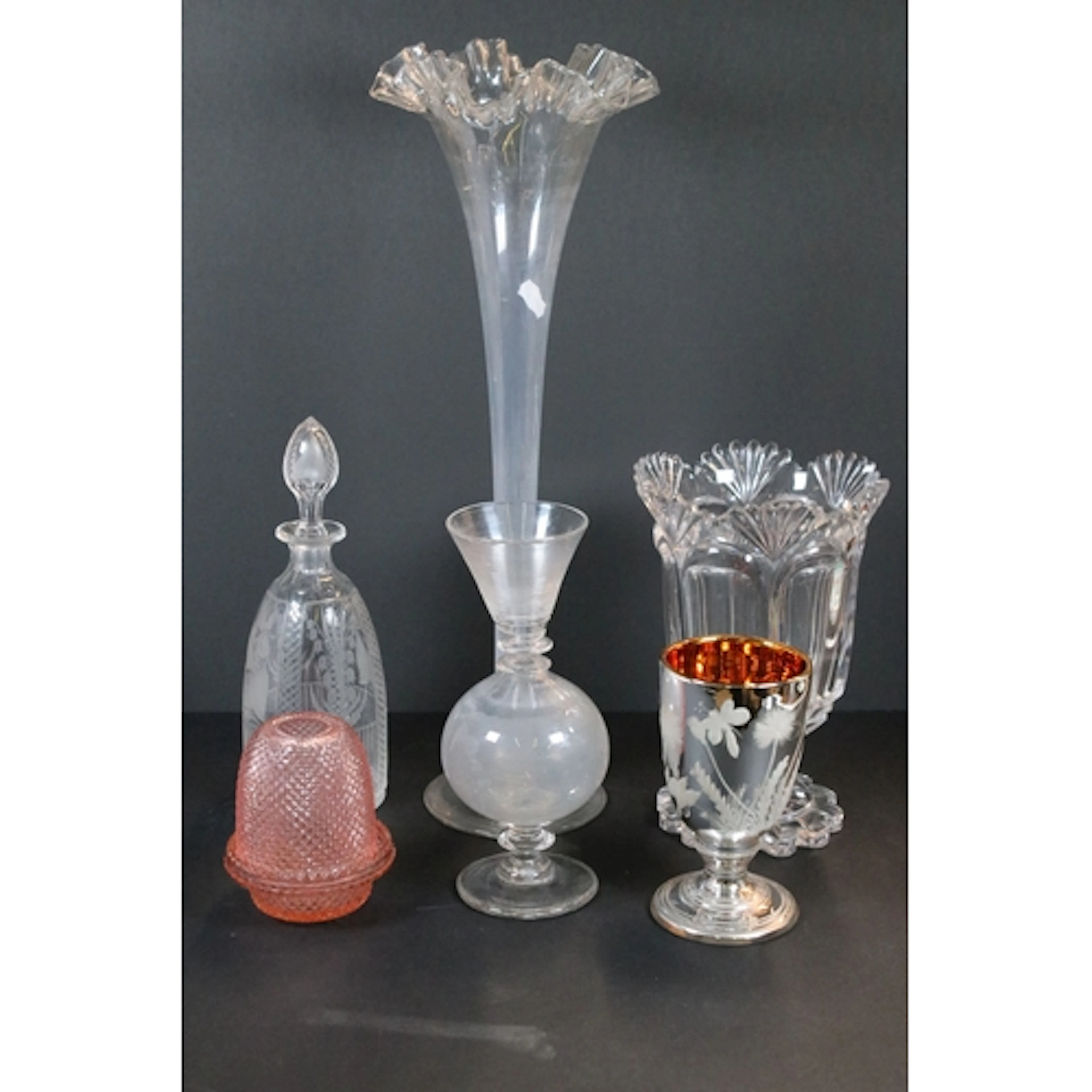 Group of antique and later glassware, to comprise 19th centu...
