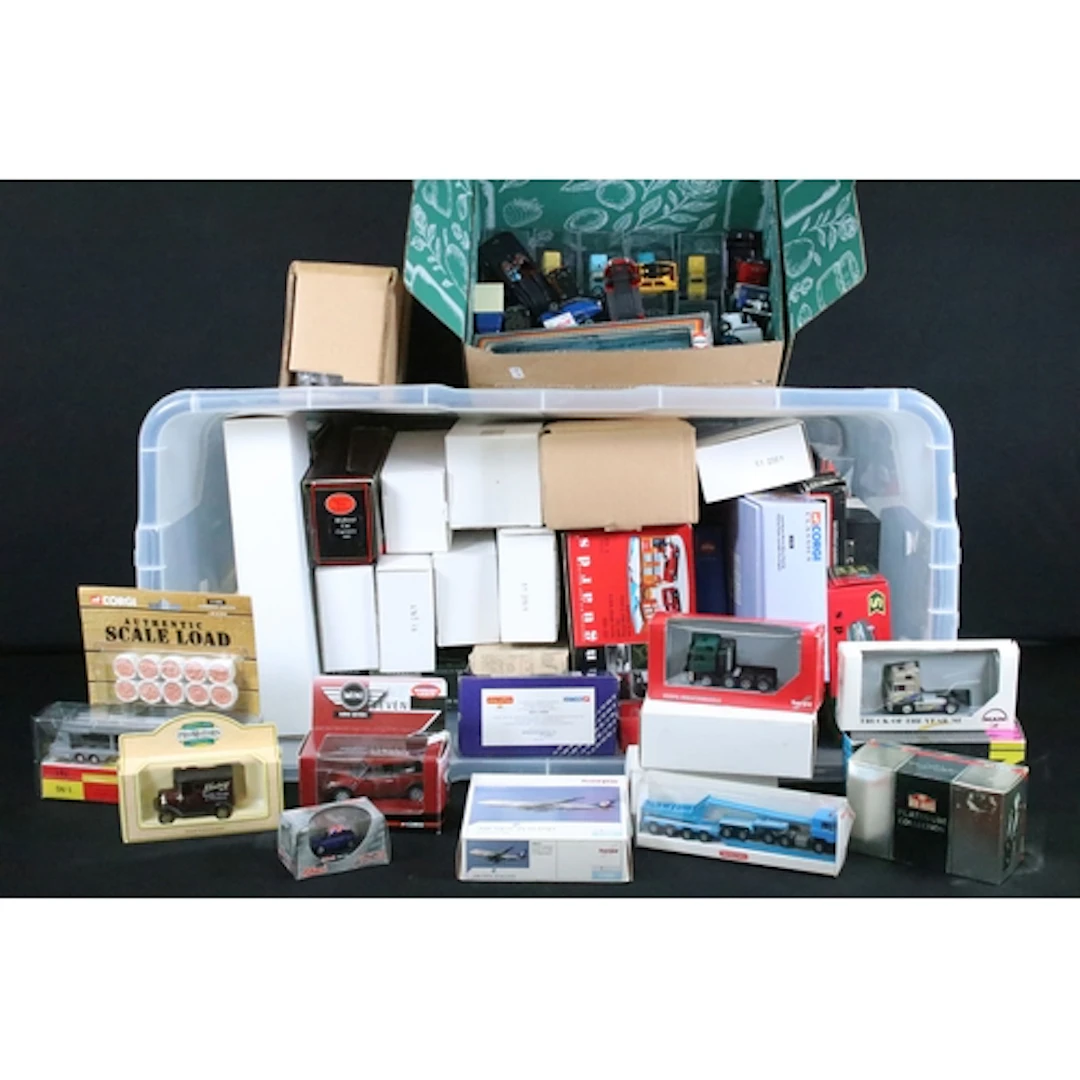 Around 50 boxed / cased diecast models to include Corgi Chip...