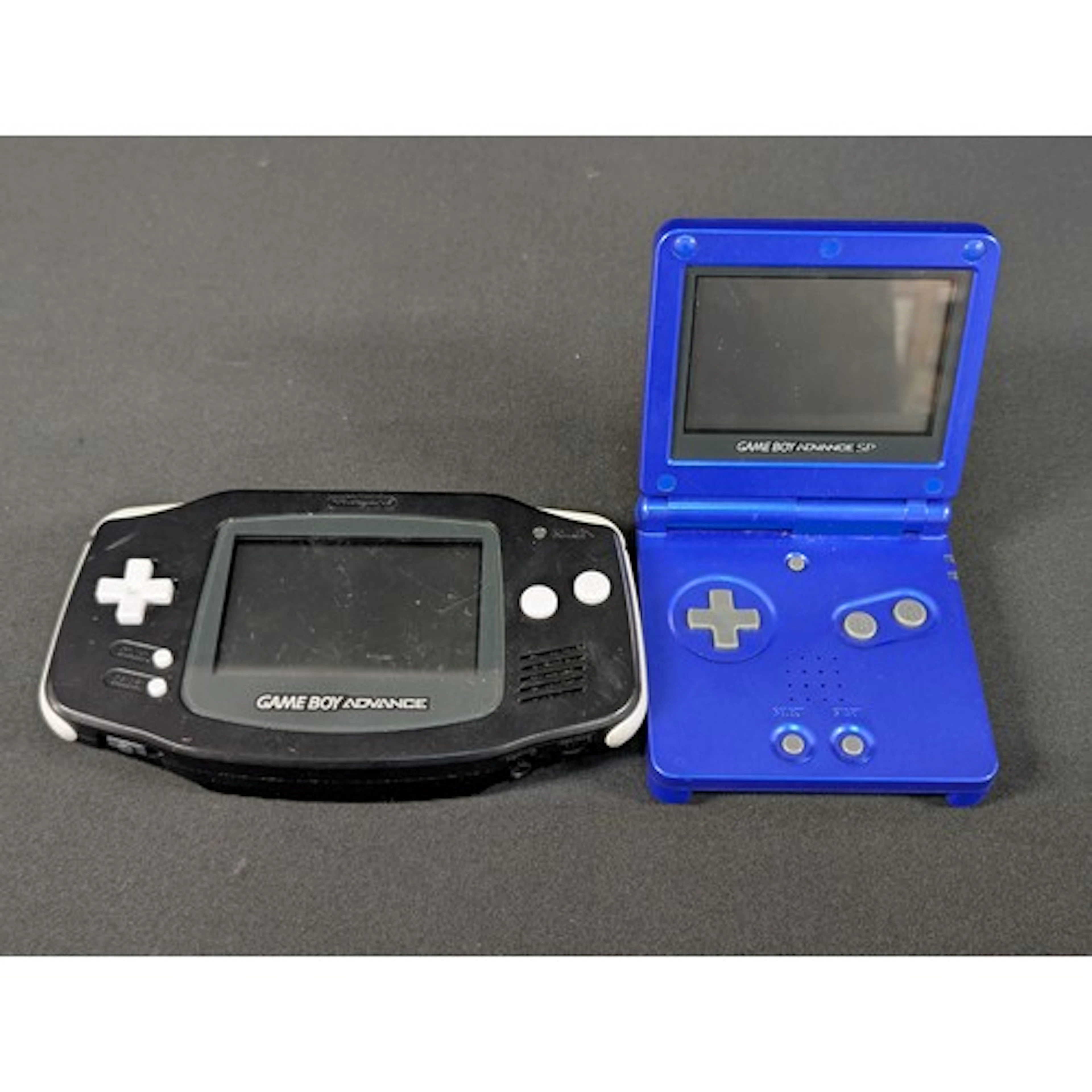 Gaming - a Game Boy Advanced SP AGS-001 console, cobalt blue...