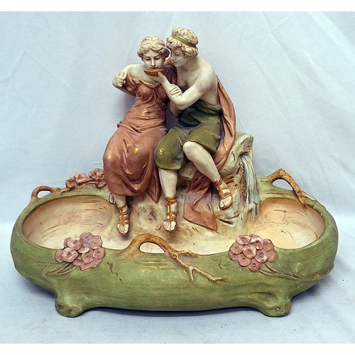  DUX BOHEMIA　フィギュリン Royal Dux Bohemia ロイヤルダックス ボヘミア 貴族フィギュリン 63cm