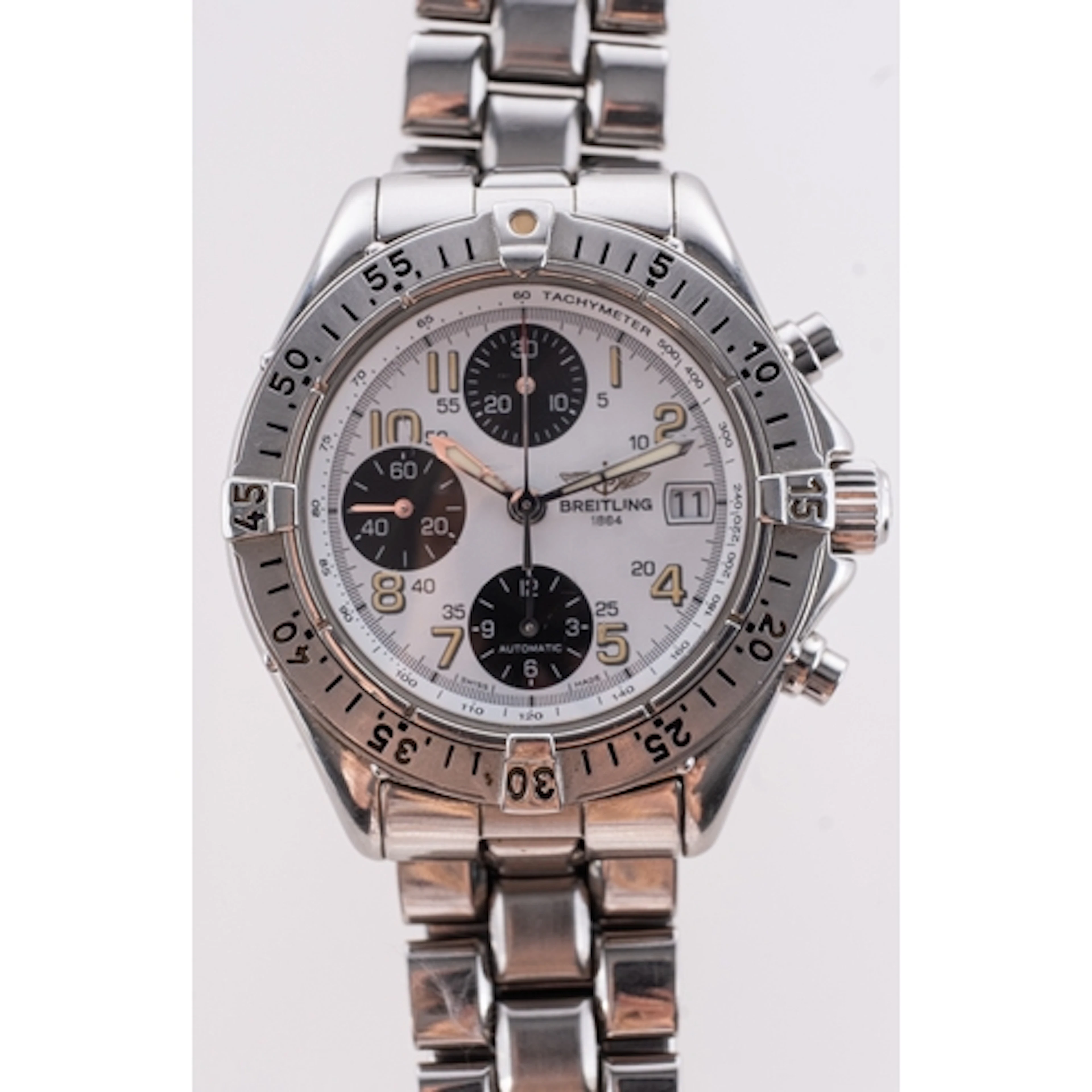 Breitling Colt Automatic Chronograph wristwatch, the white d...