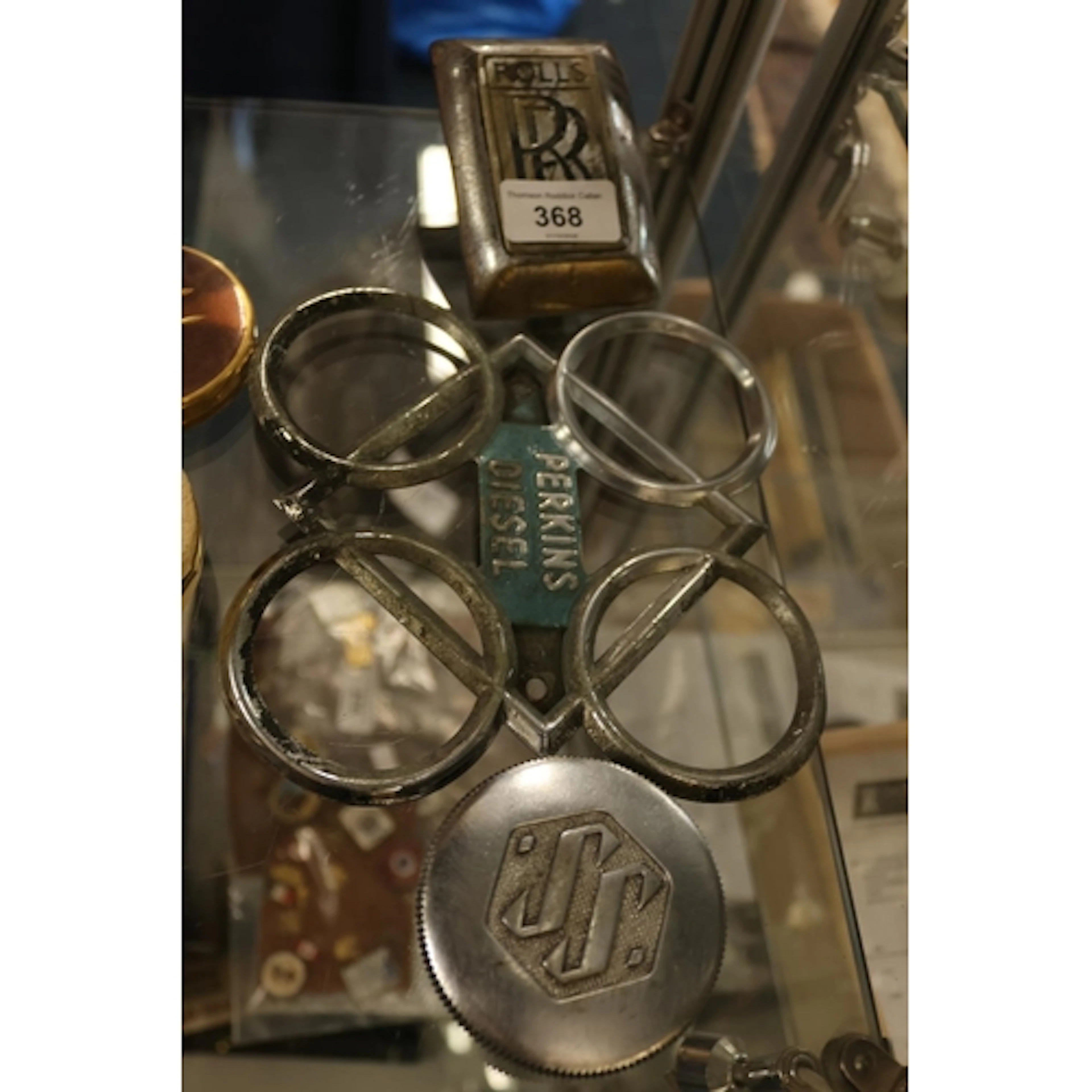 Rolls Royce car badge, Swallow Sidecar Company (SS) and Perk...