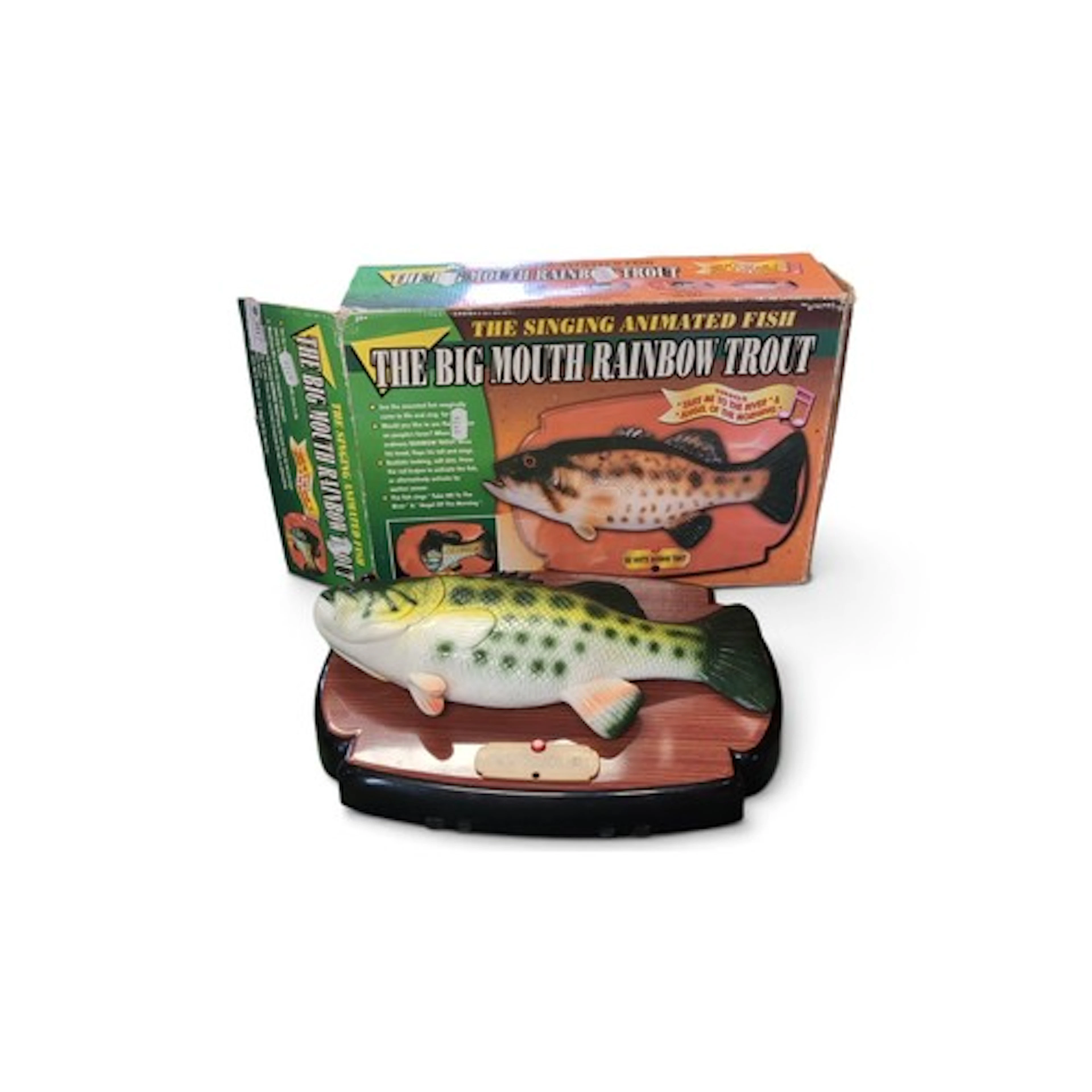 Novelty animated wall-mounted singing fish, modelled as a ra...