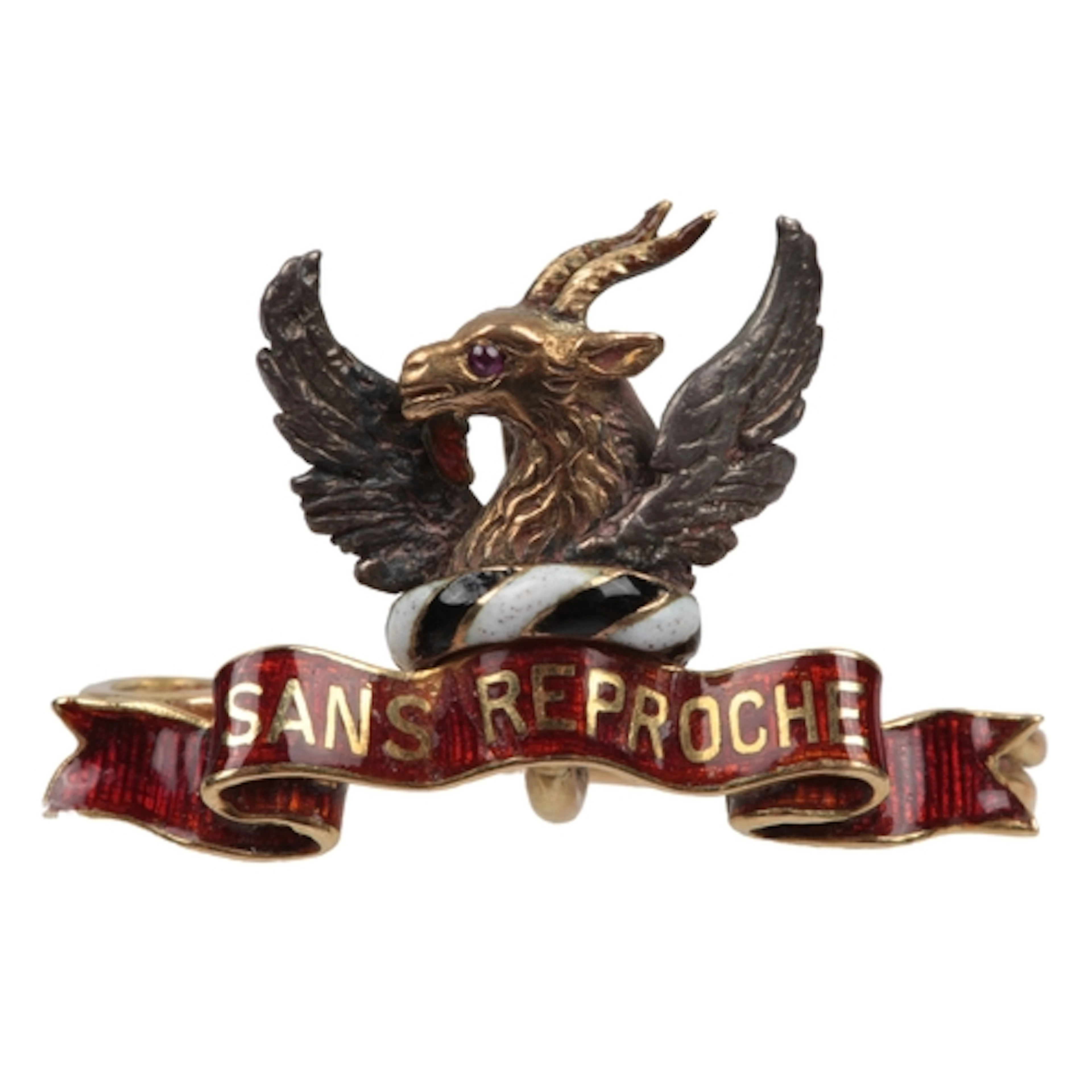 An enamel heraldic brooch, early 20th century, designed as a...