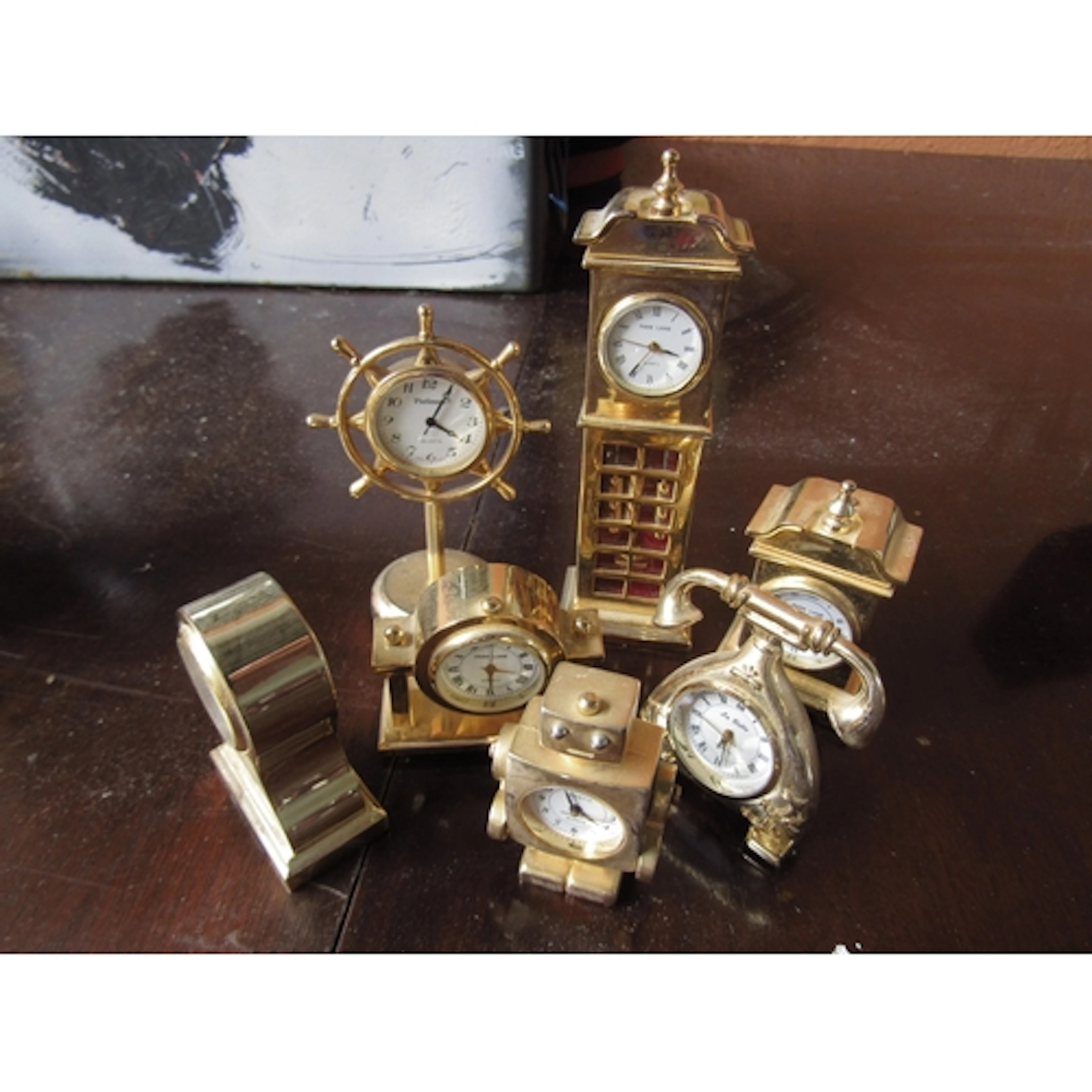 Collection of Various Ormolu Mounted Miniature Form Clocks Q...