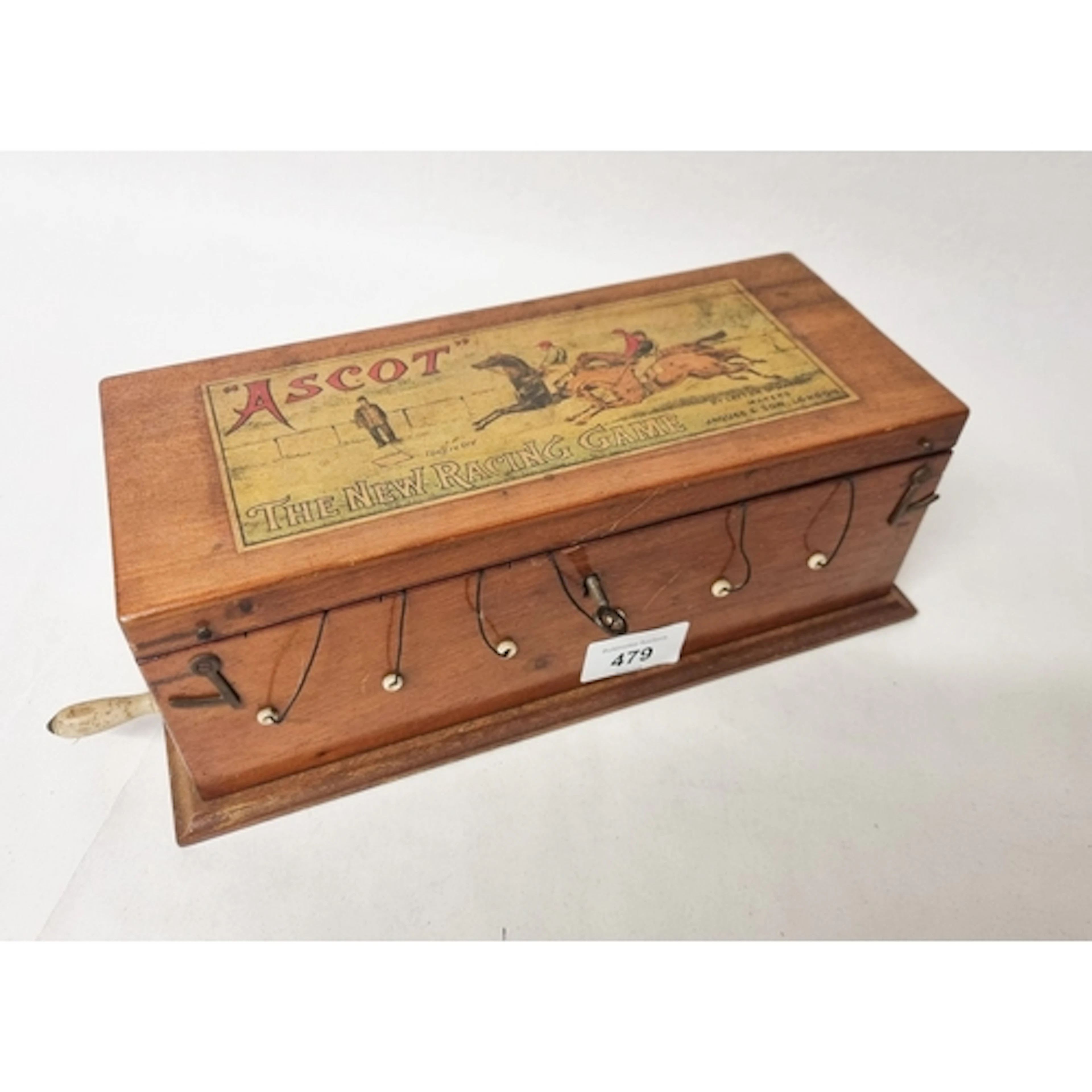 A Jaques and Son Ascot racing game with lead race horses