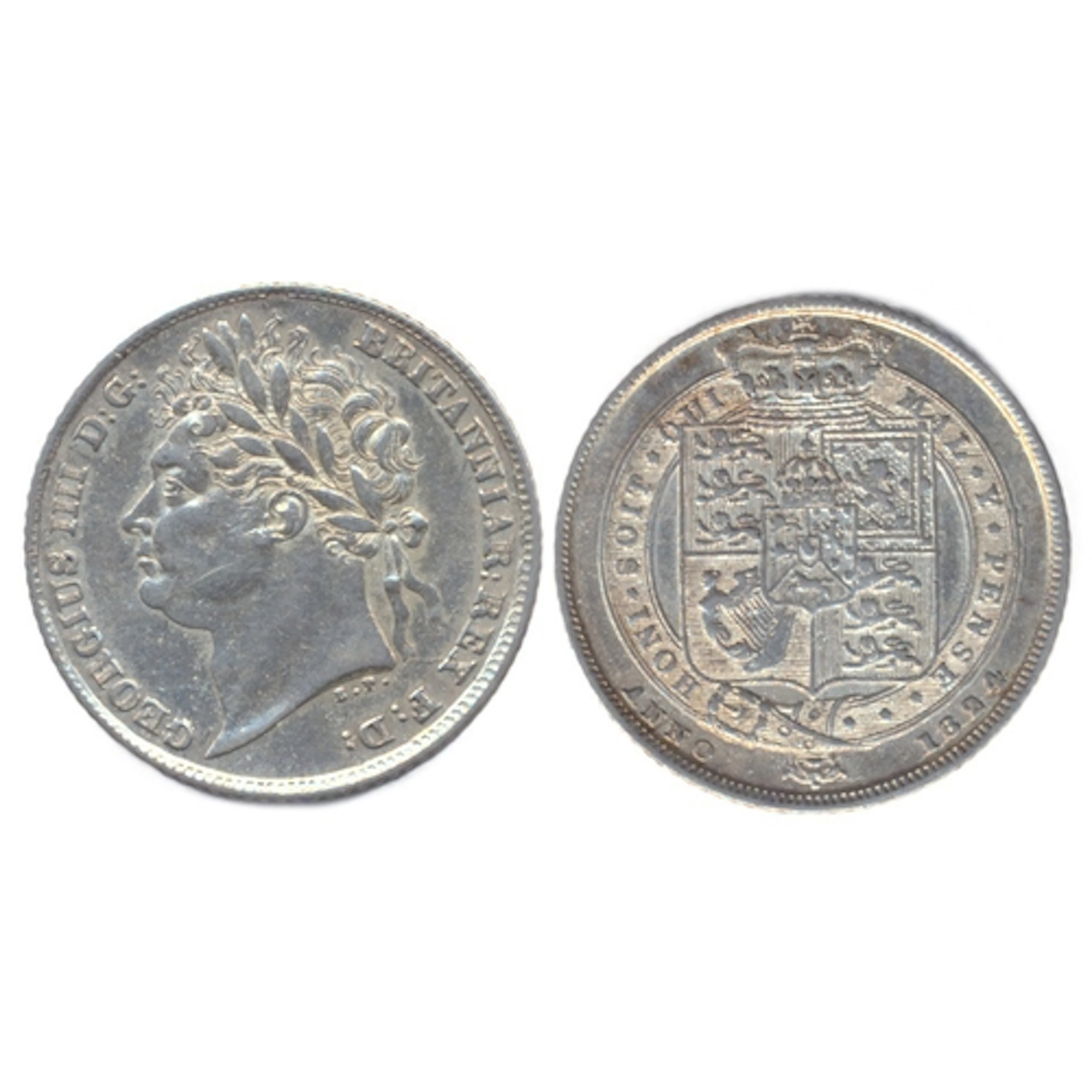 1824 sixpence extremely fine. (Y)