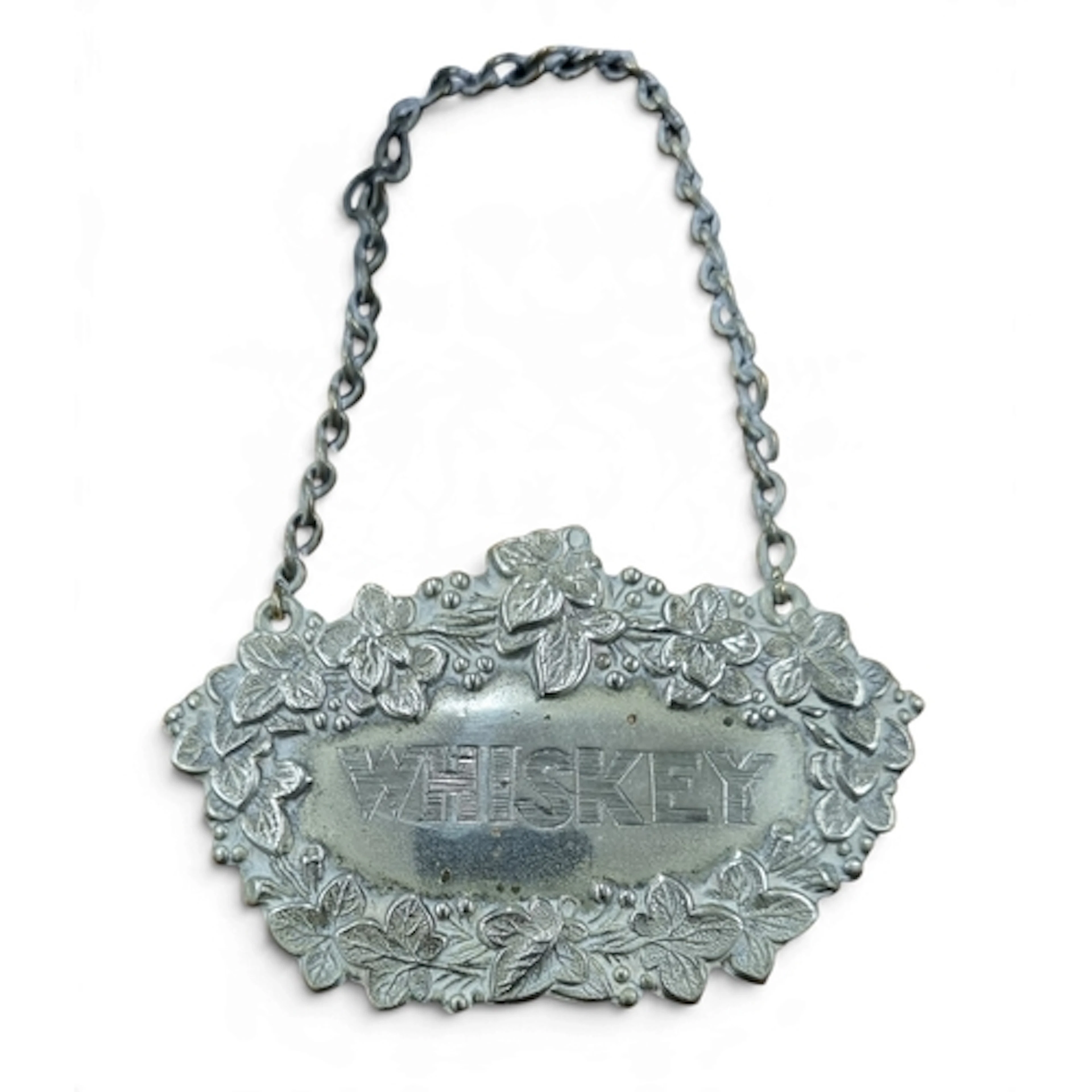 A late 19th Century Irish Whiskey Silverplated decanter Labe...