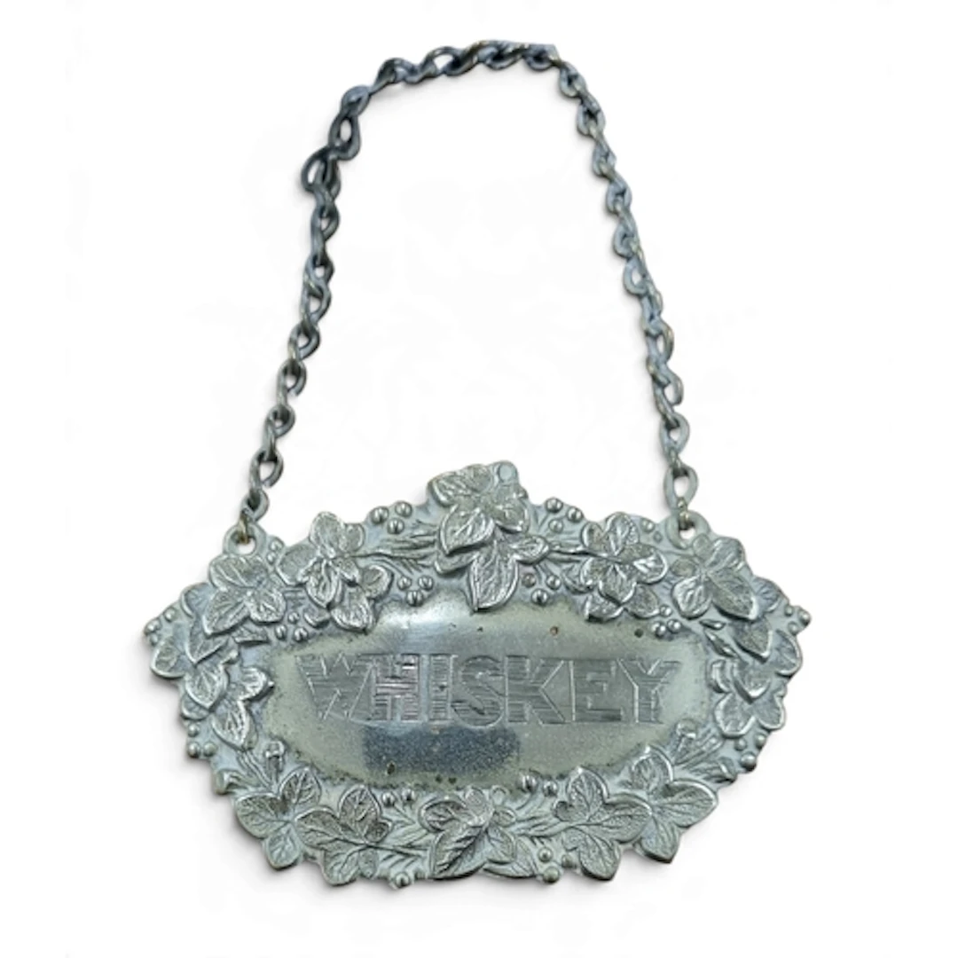 A late 19th Century Irish Whiskey Silverplated decanter Labe...