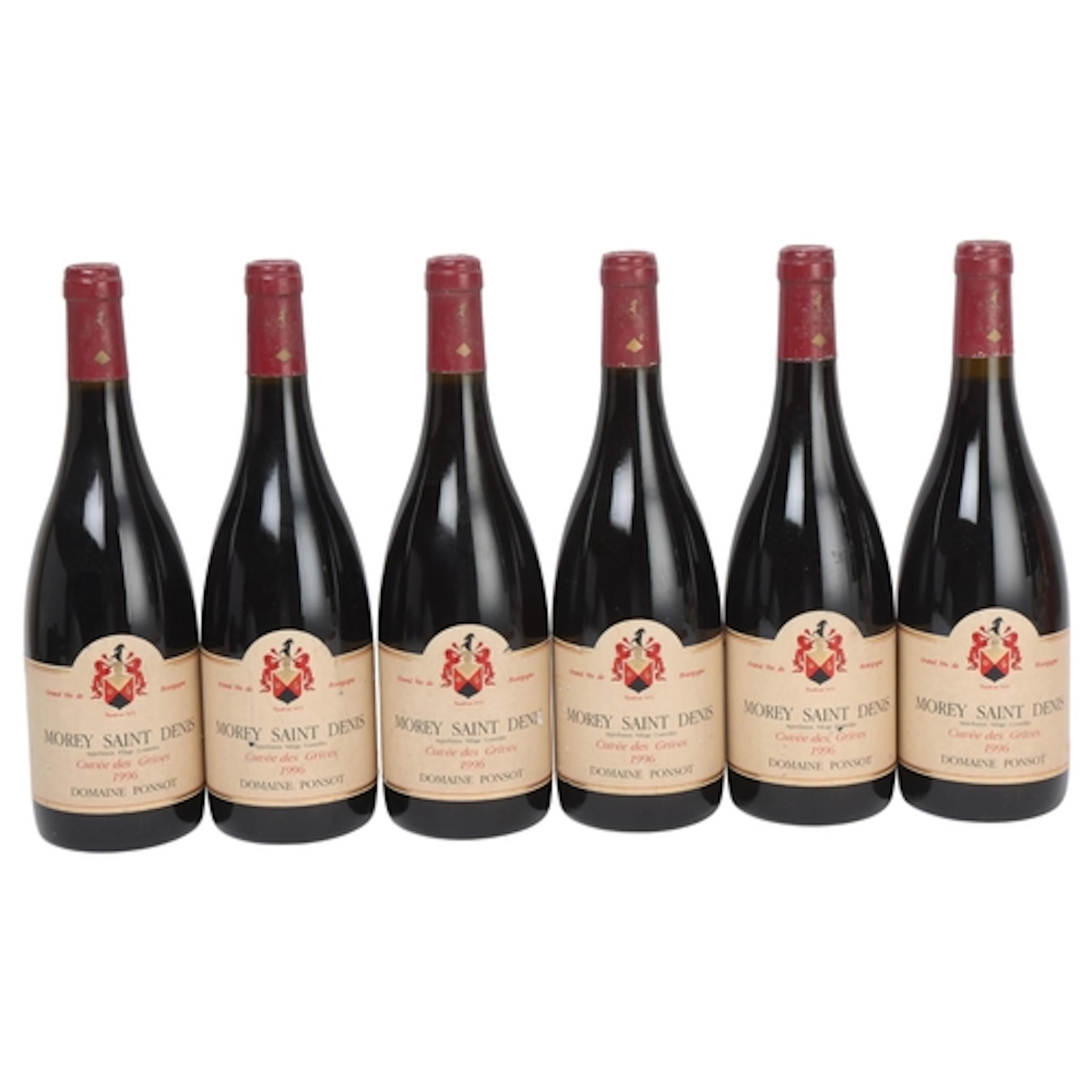 6 bottles of 1996 Domaine Ponsot Morey-Saint-Denis "Cuvee de...
