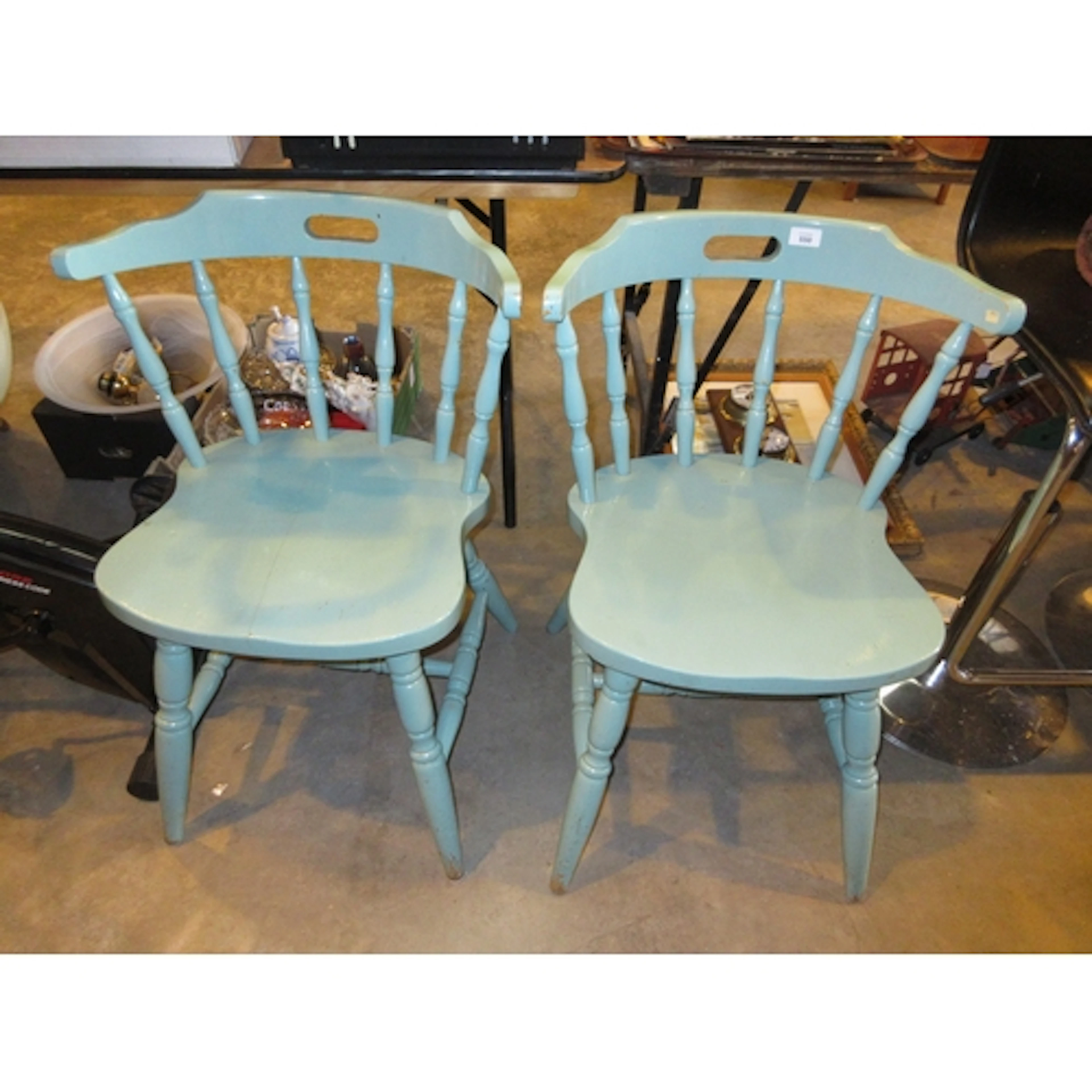 Pair of Painted Kitchen Chairs