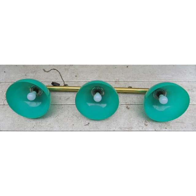 Billiard/Snooker Table Light Fitting, brass with 3 plastic g...
