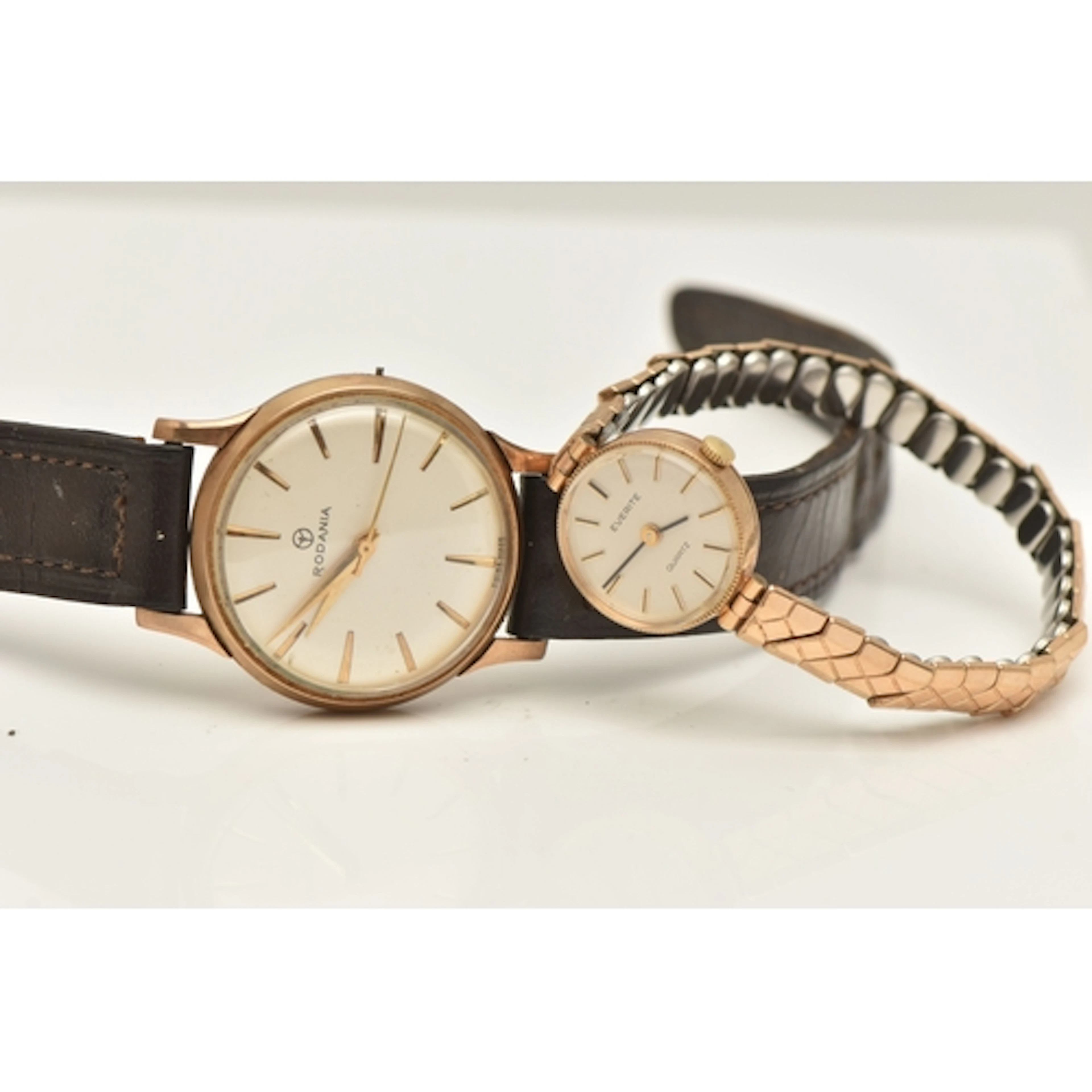 TWO WRISTWATCHES, to include a gents 9ct gold 'Rodania' watc...