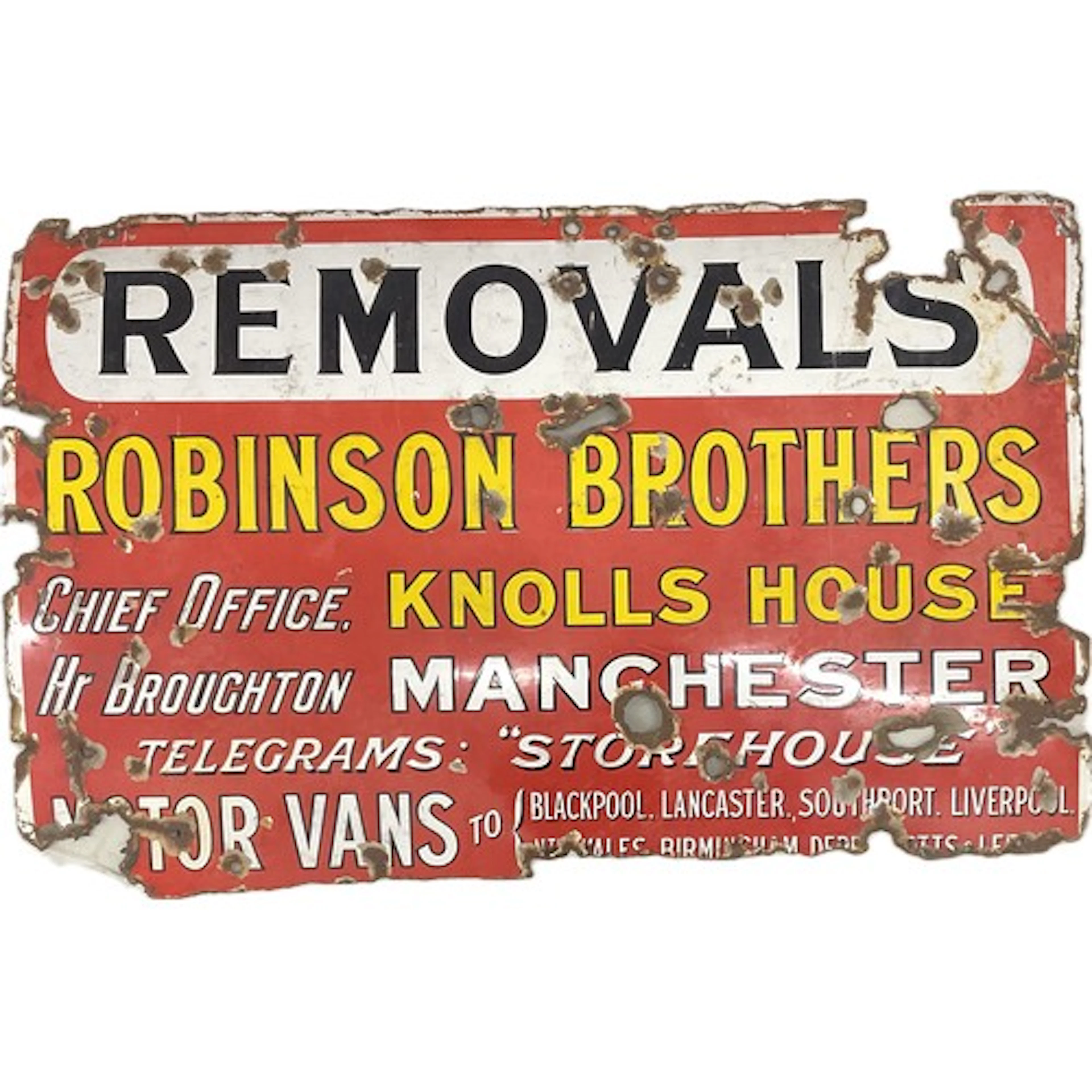 Advertising - an early 20th century rectangular enamel sign,...
