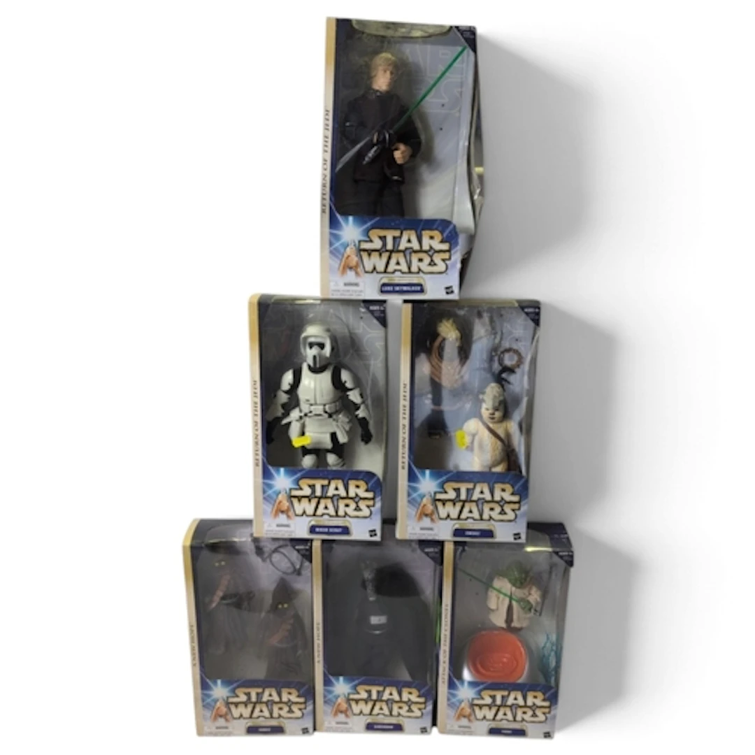 6 x Hasbro Star Wars 12" Action Figures: Jedi Knight Luke Sk...
