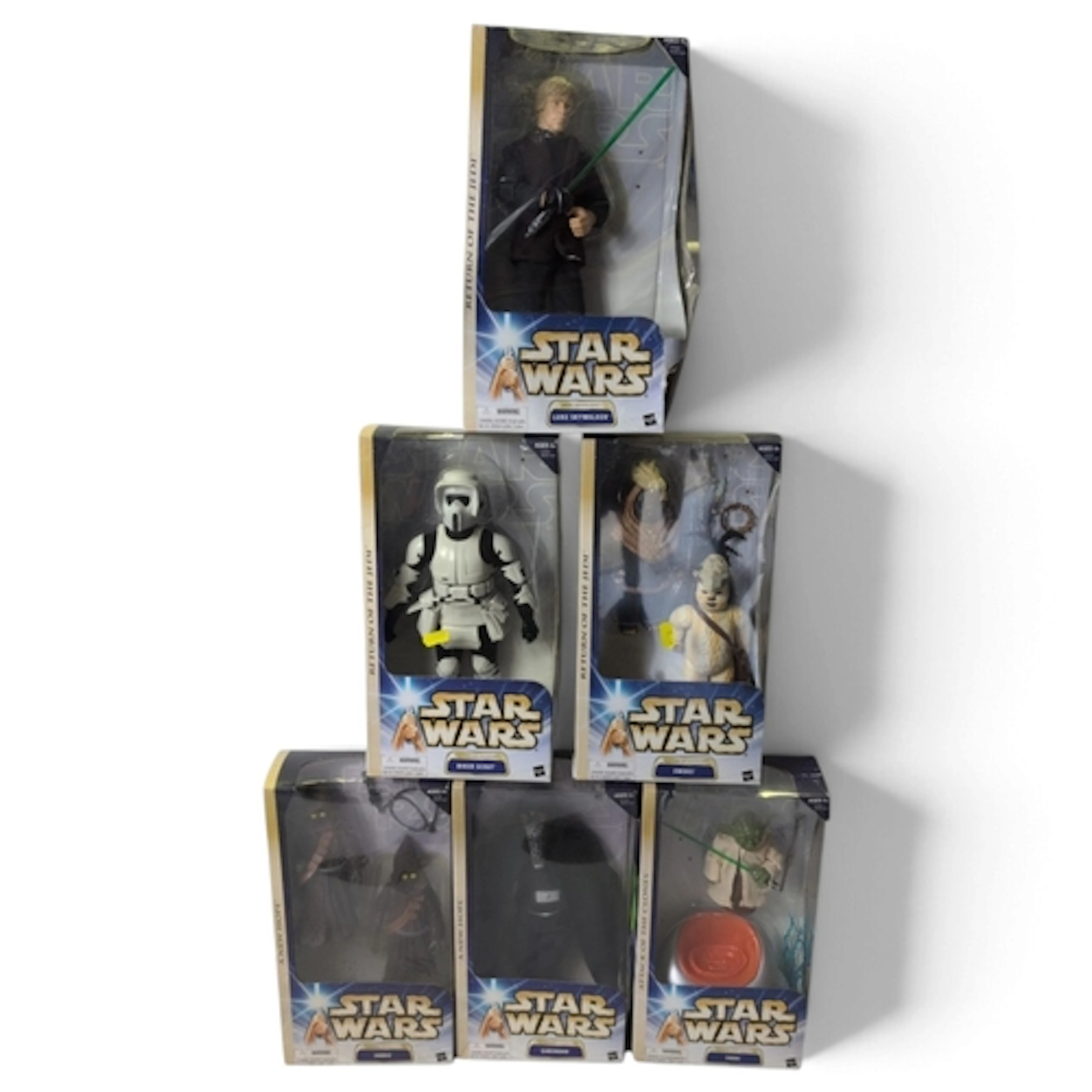6 x Hasbro Star Wars 12" Action Figures: Jedi Knight Luke Sk...