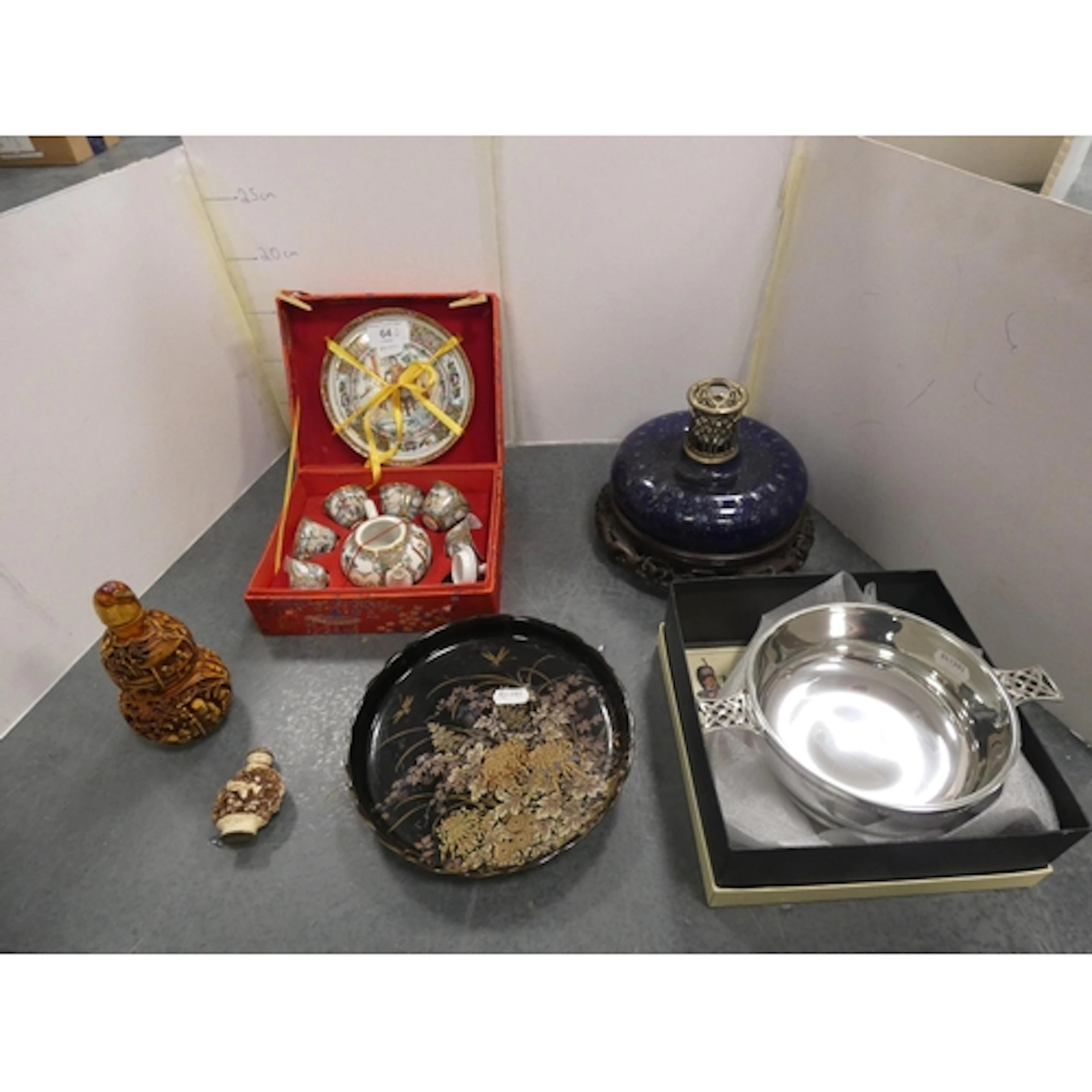 Modern Chinese items to include a Canton famille rose export...