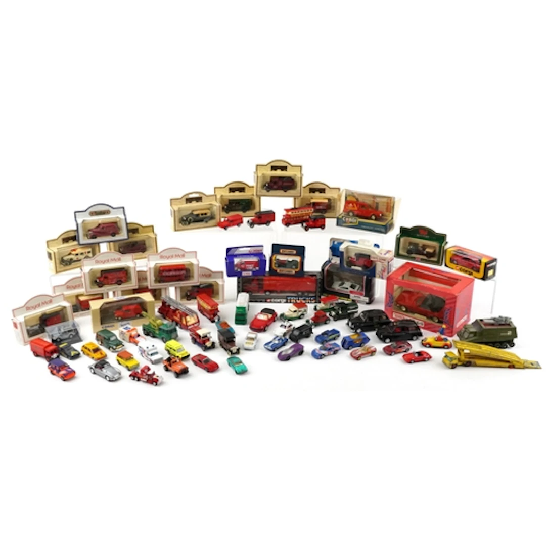 Collection of vintage and later diecast vehicles including C...