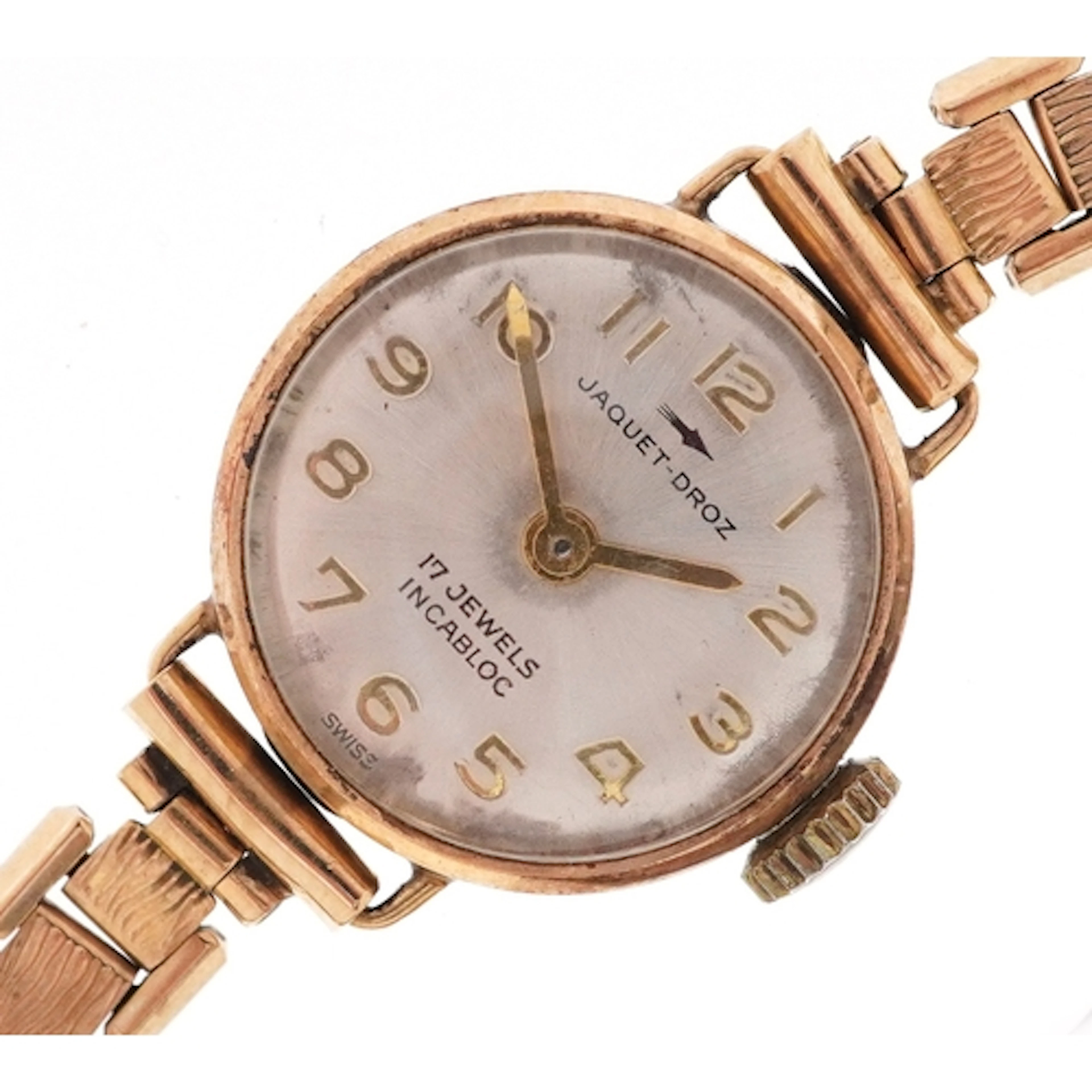 Jaquet-Droz, ladies 9ct gold wristwatch with 9ct gold strap,...