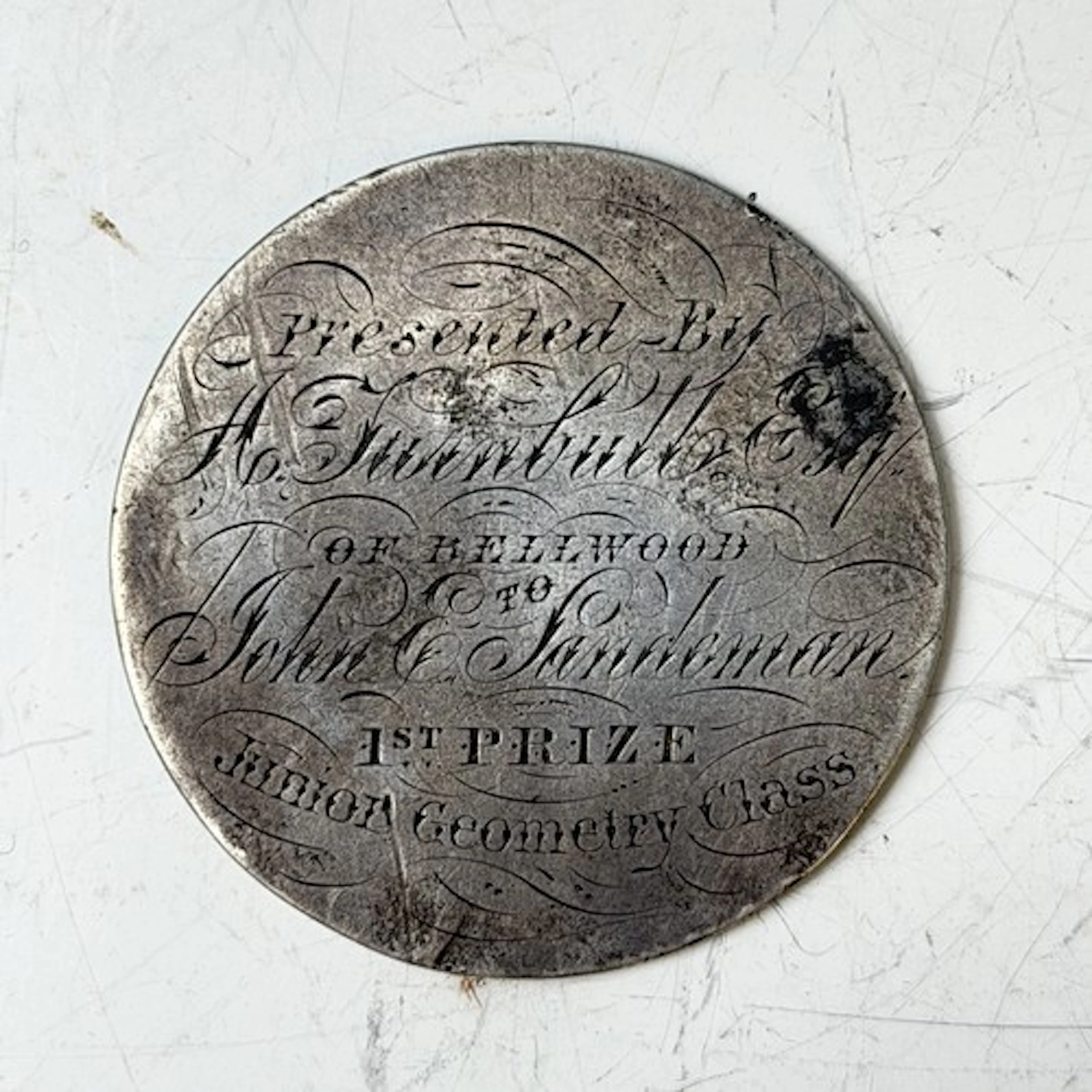 Scottish Interest; a Victorian silver Perth Academy school s...
