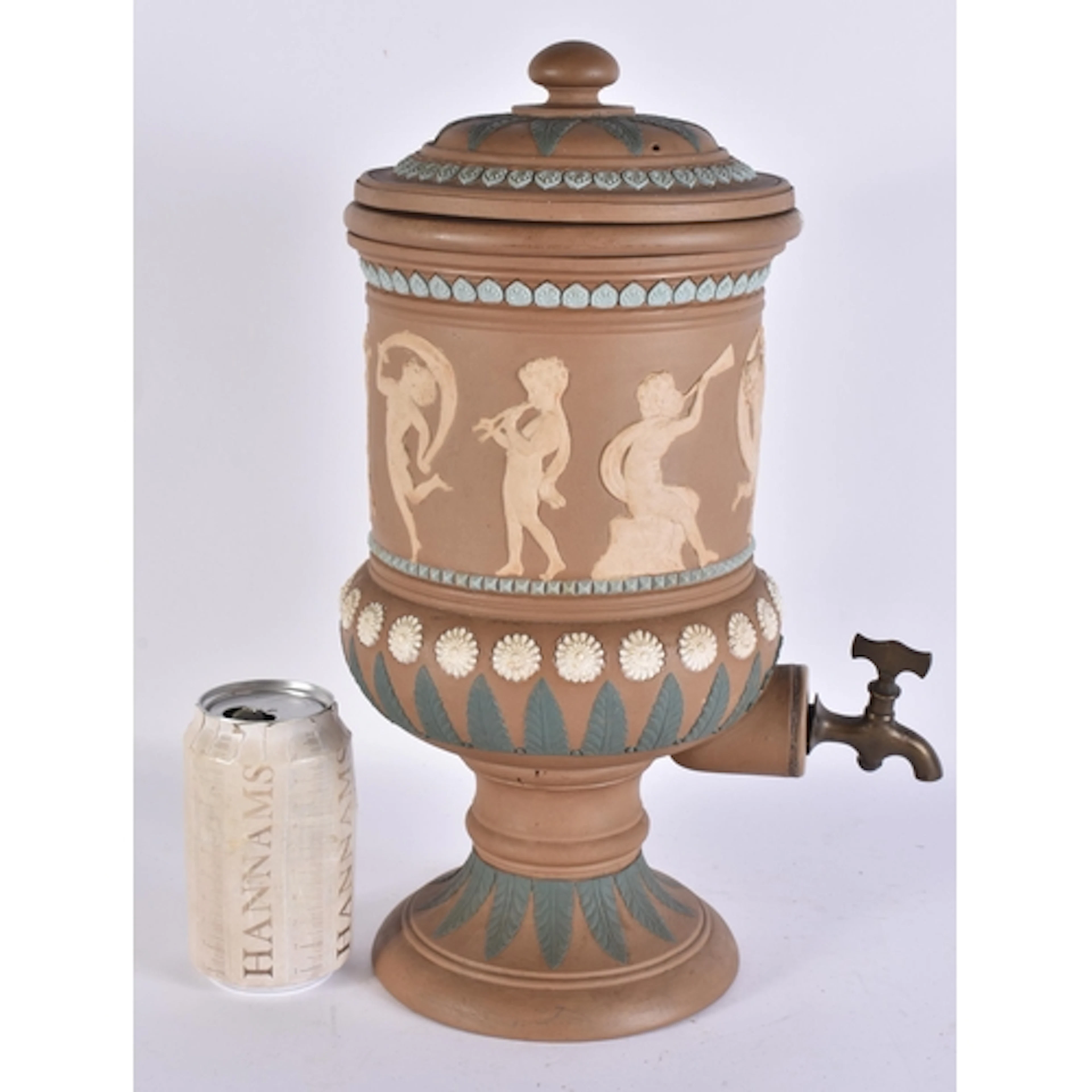 A RARE LATE 19TH CENTURY DOULTON POTTERY SAMOVAR decorated w...