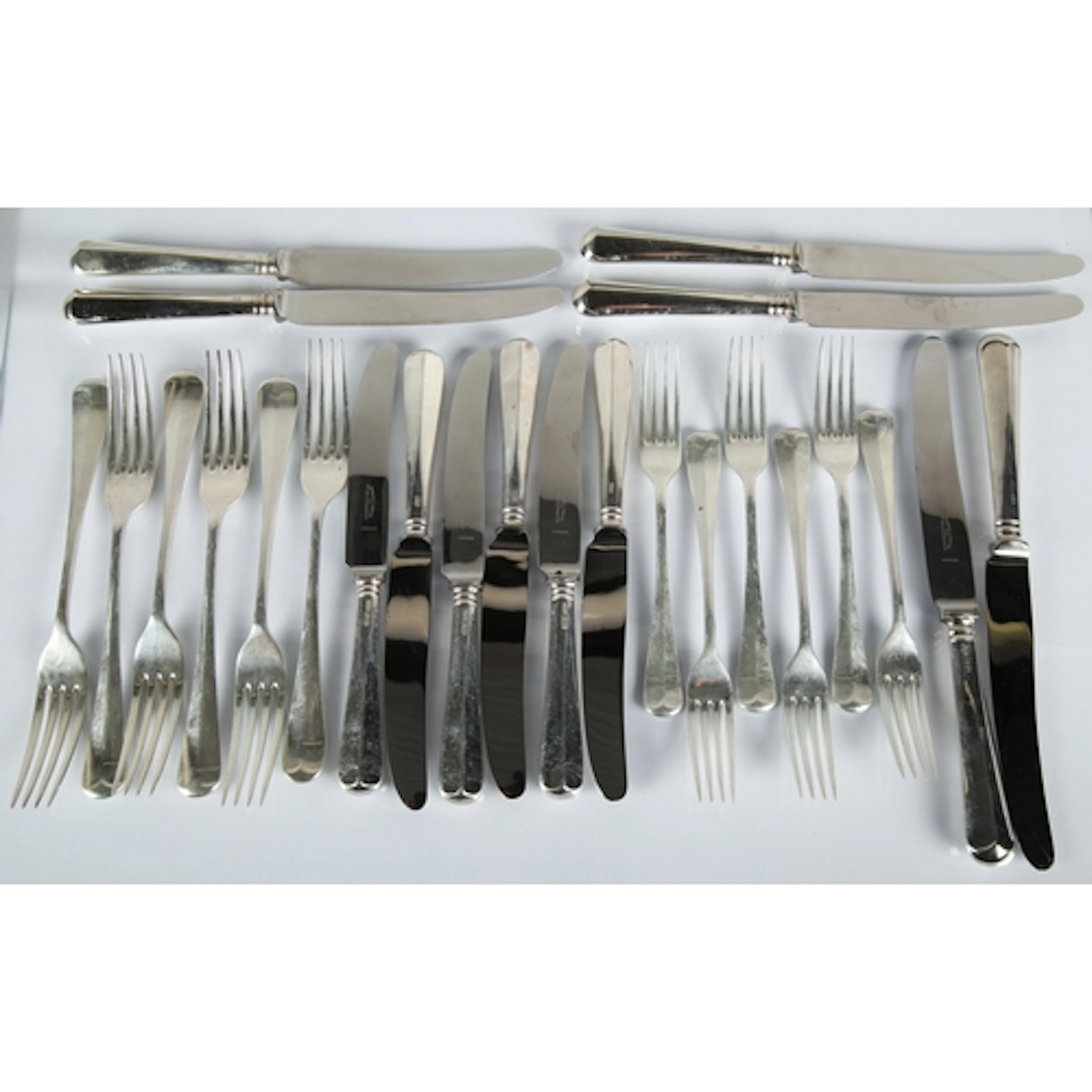 Collection of silver flatware to include silver forks and si...