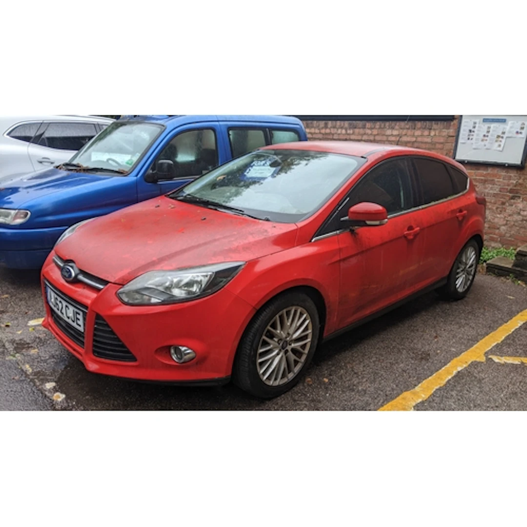 A Ford Focus 1 litre petrol car, registration AJ62 CJE, appr...