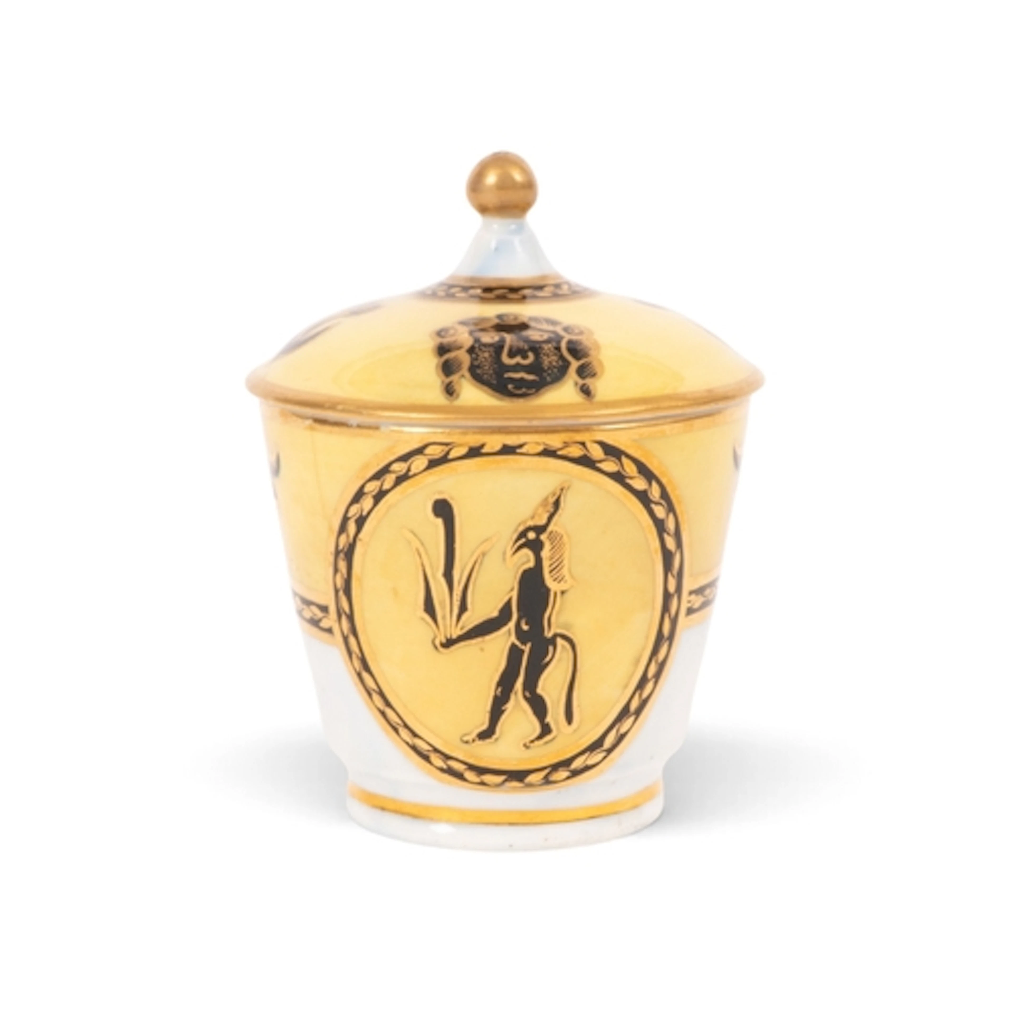 A rare Derby custard cup and cover from an Egyptian service,...