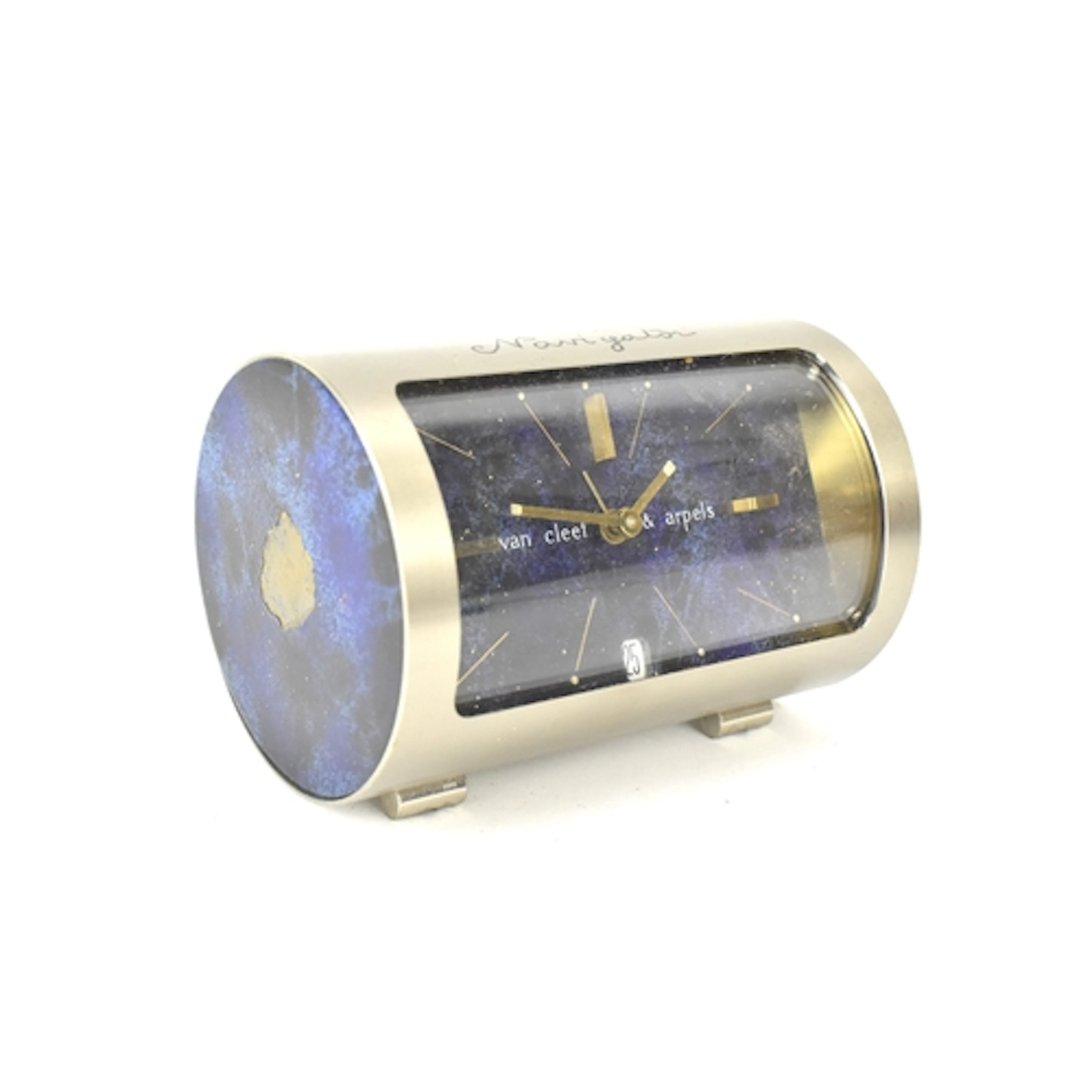 A Van Cleef & Arpels ‘Navigator’ travel alarm clock, circa 1...