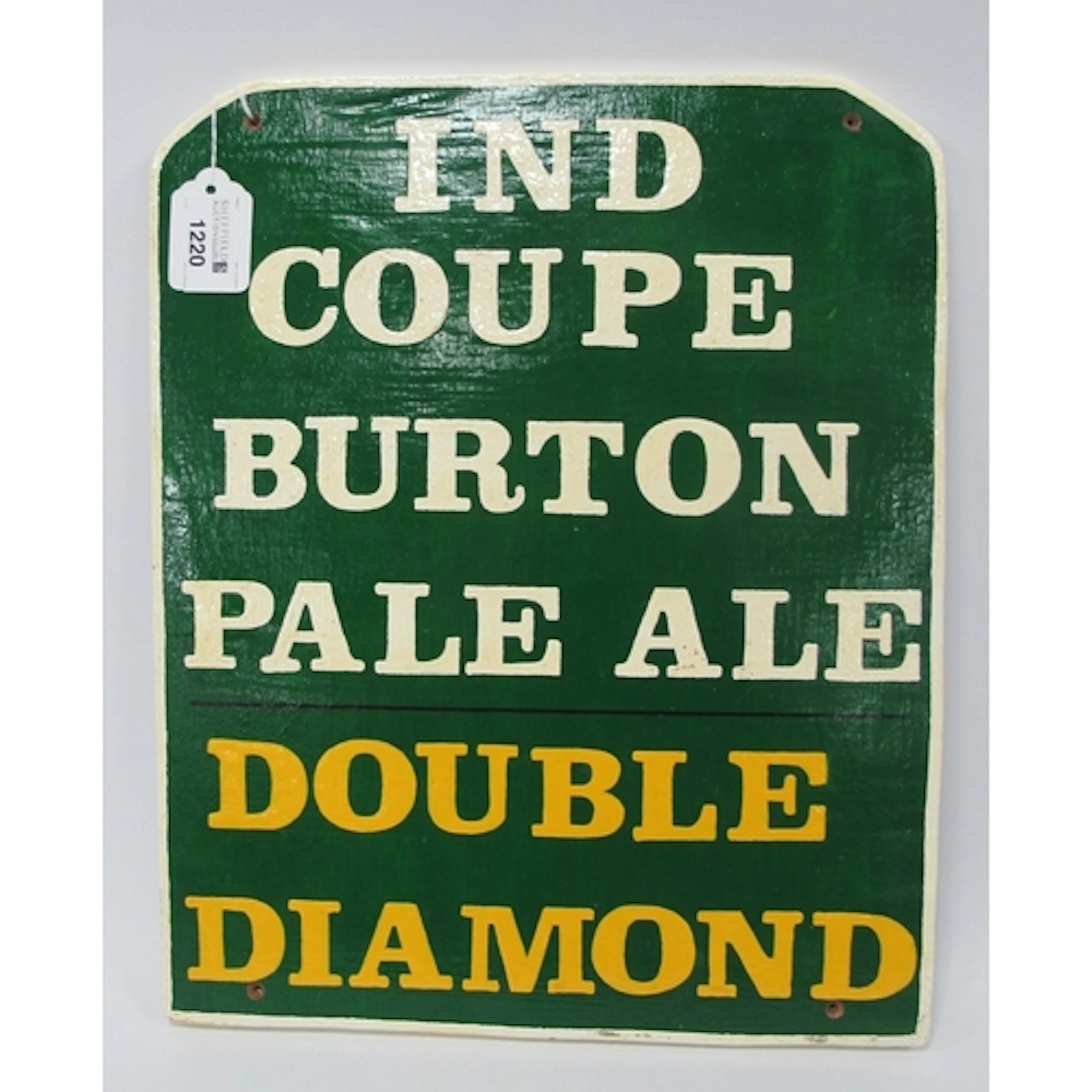 A 1950s Hand-Painted Pub Sign for Ind Coope Burton Pale Ale ...