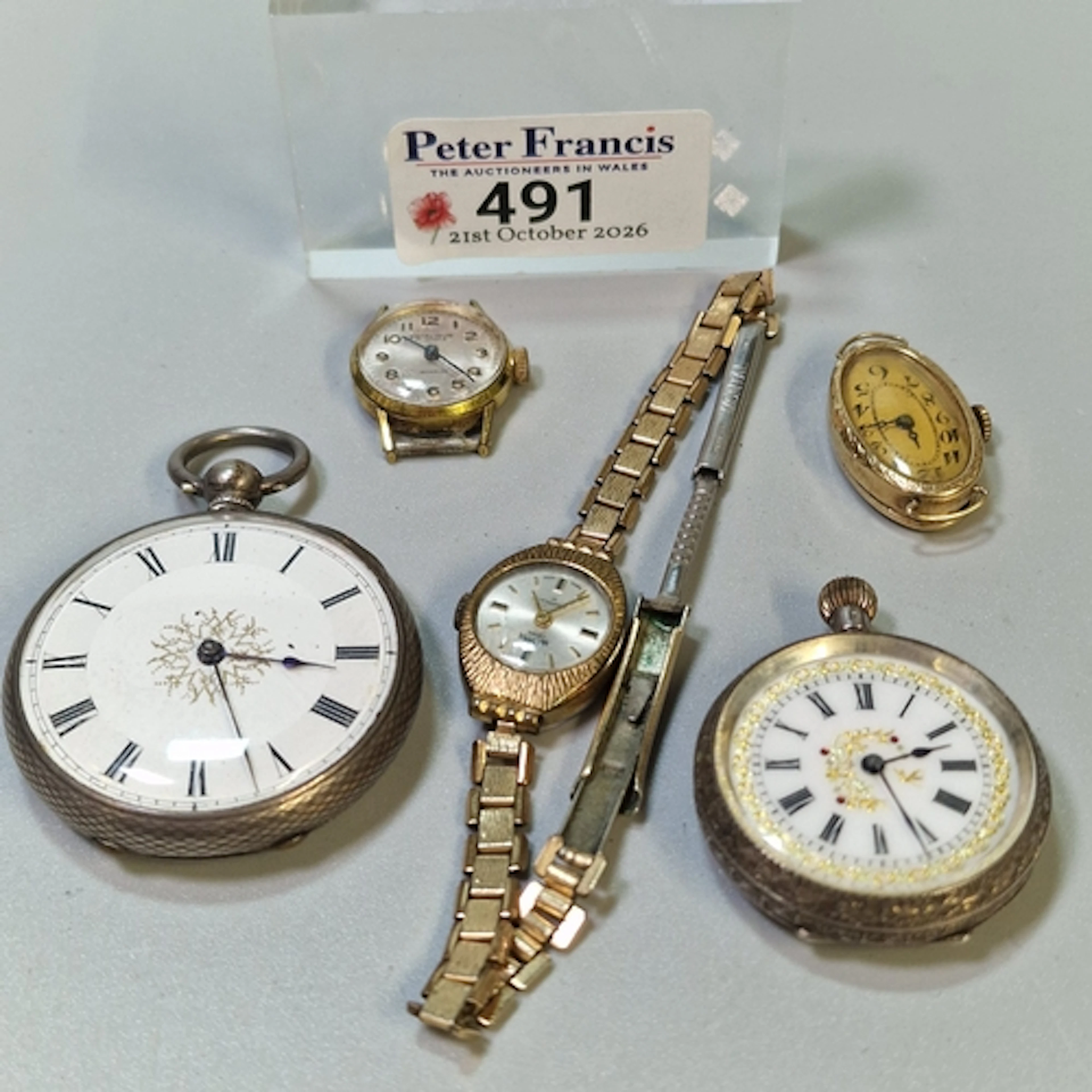 Ladies' gold plated Medana lever bracelet cocktail watch, a ...